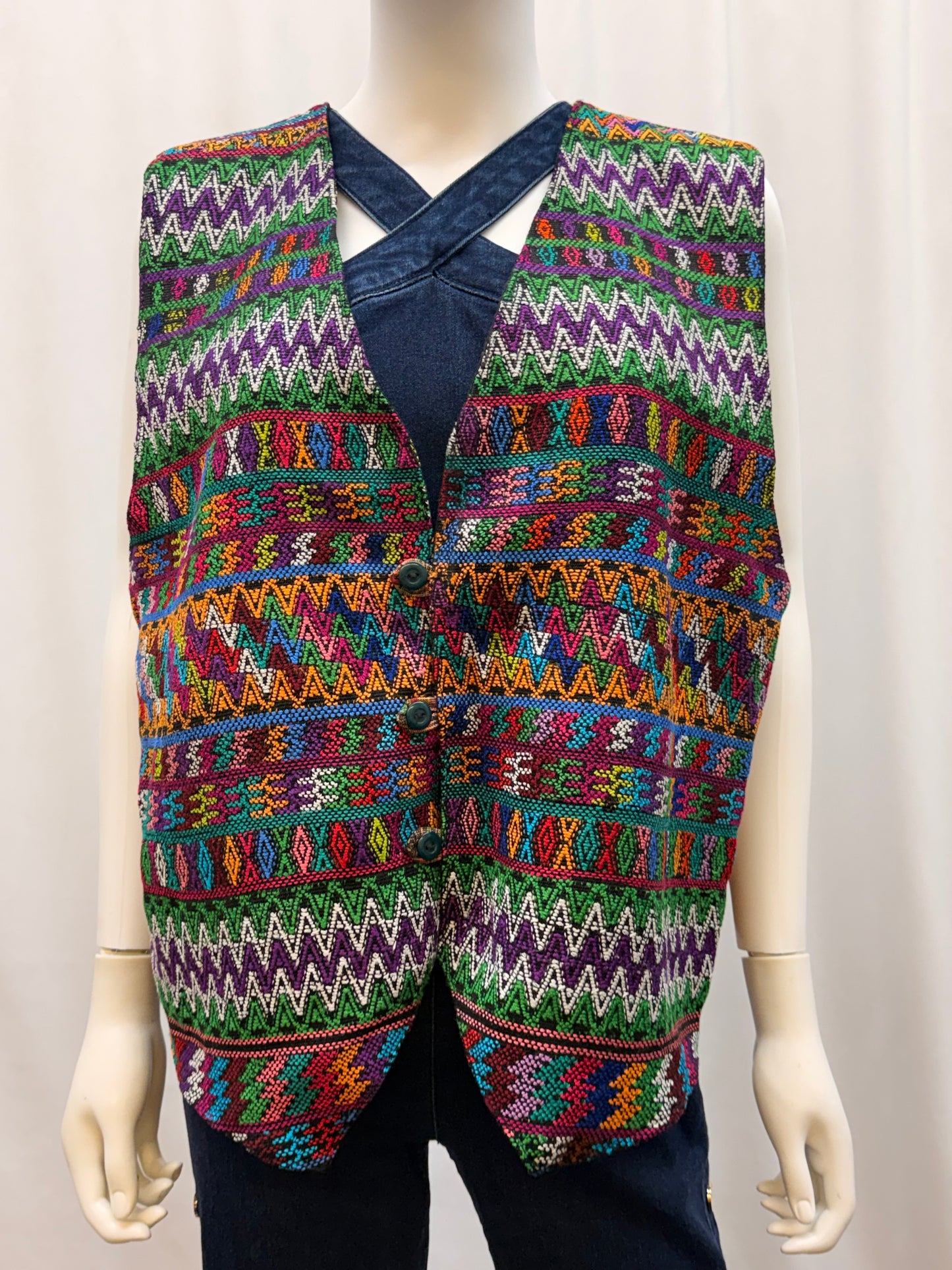 Women's Guatemalan Hand Woven Huipil Vest