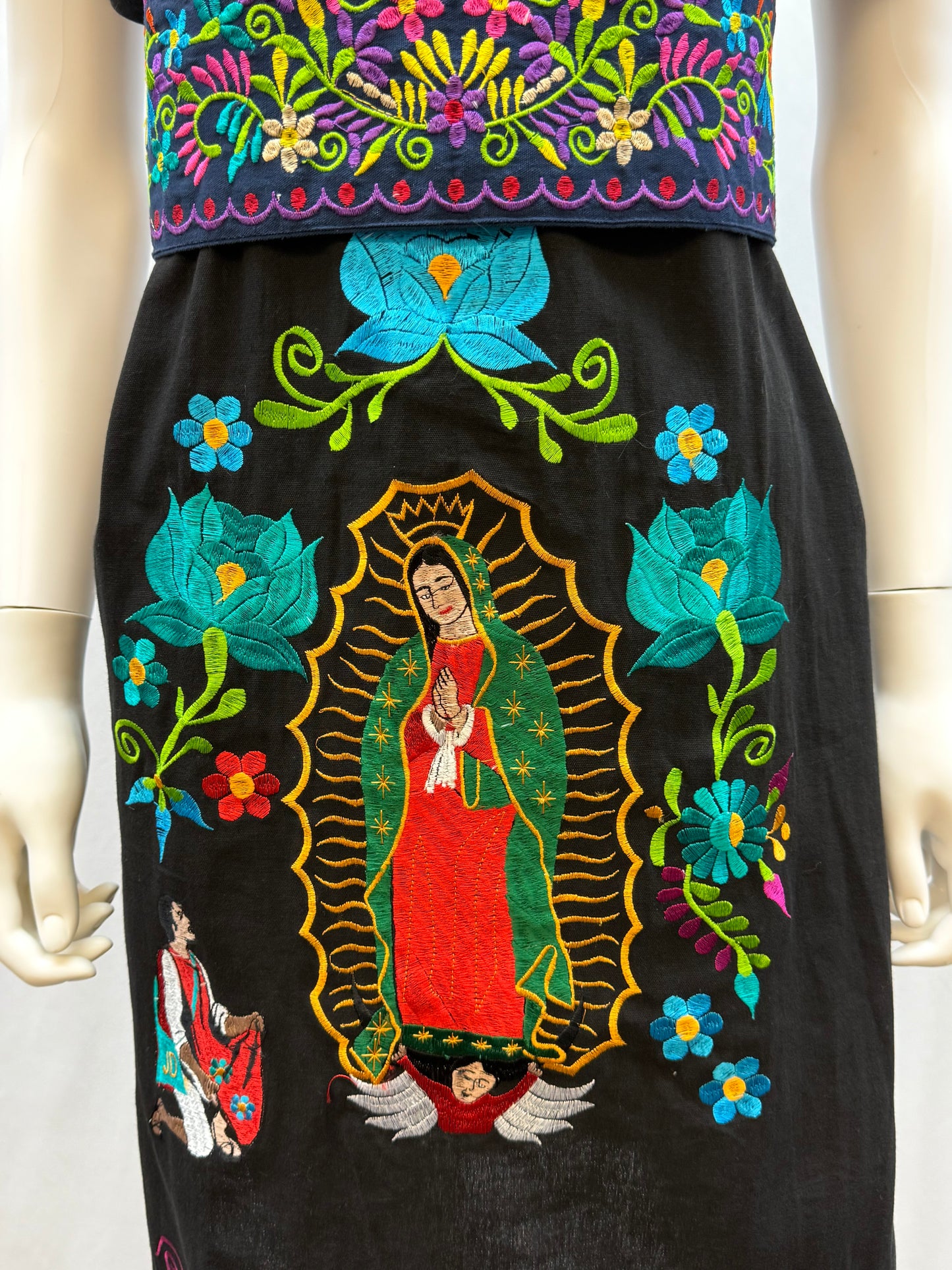 Women's Virgen de Guadalupe Embroidered Dress