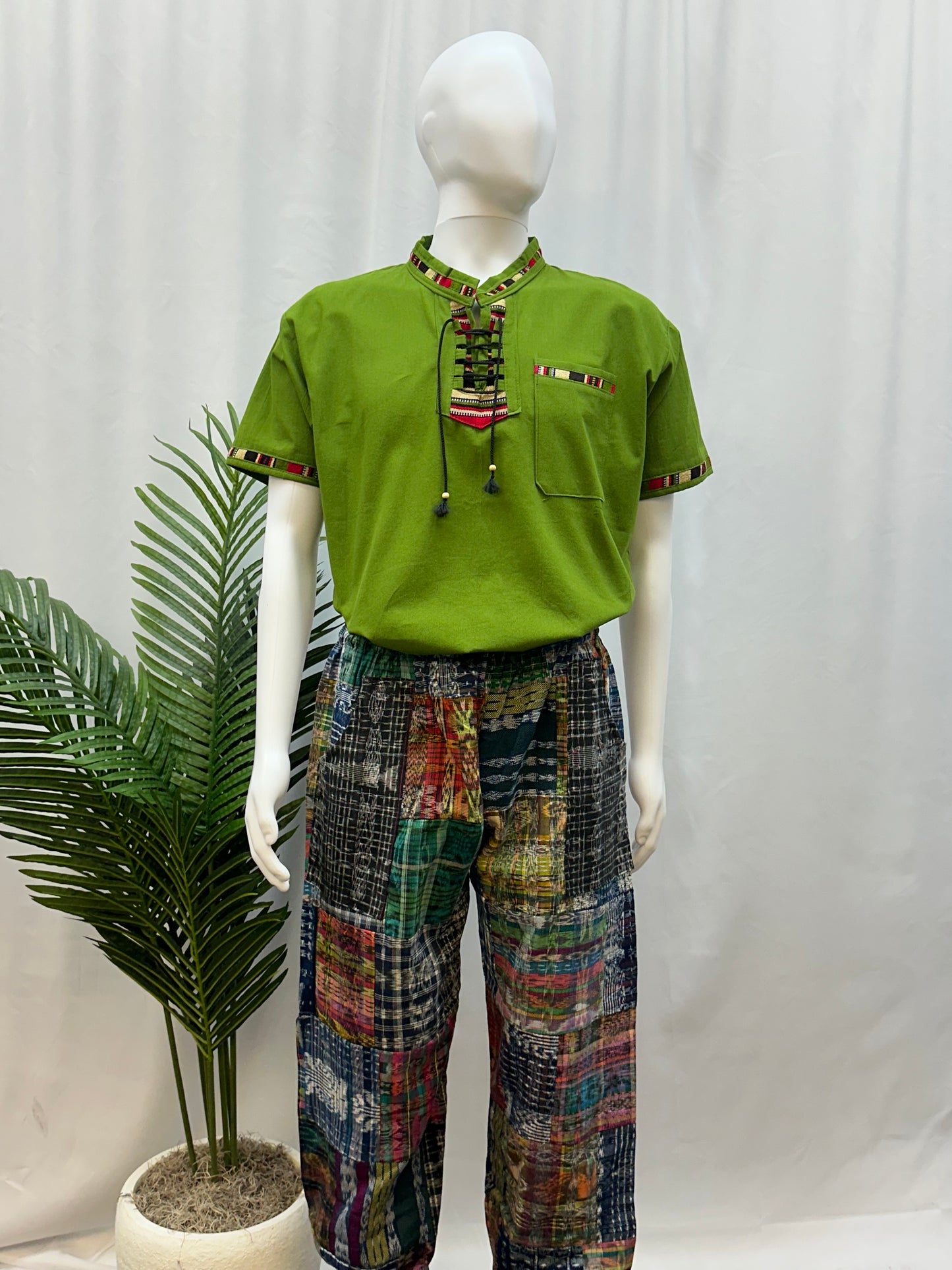 Guatemalan Handwoven Patchwork Joggers