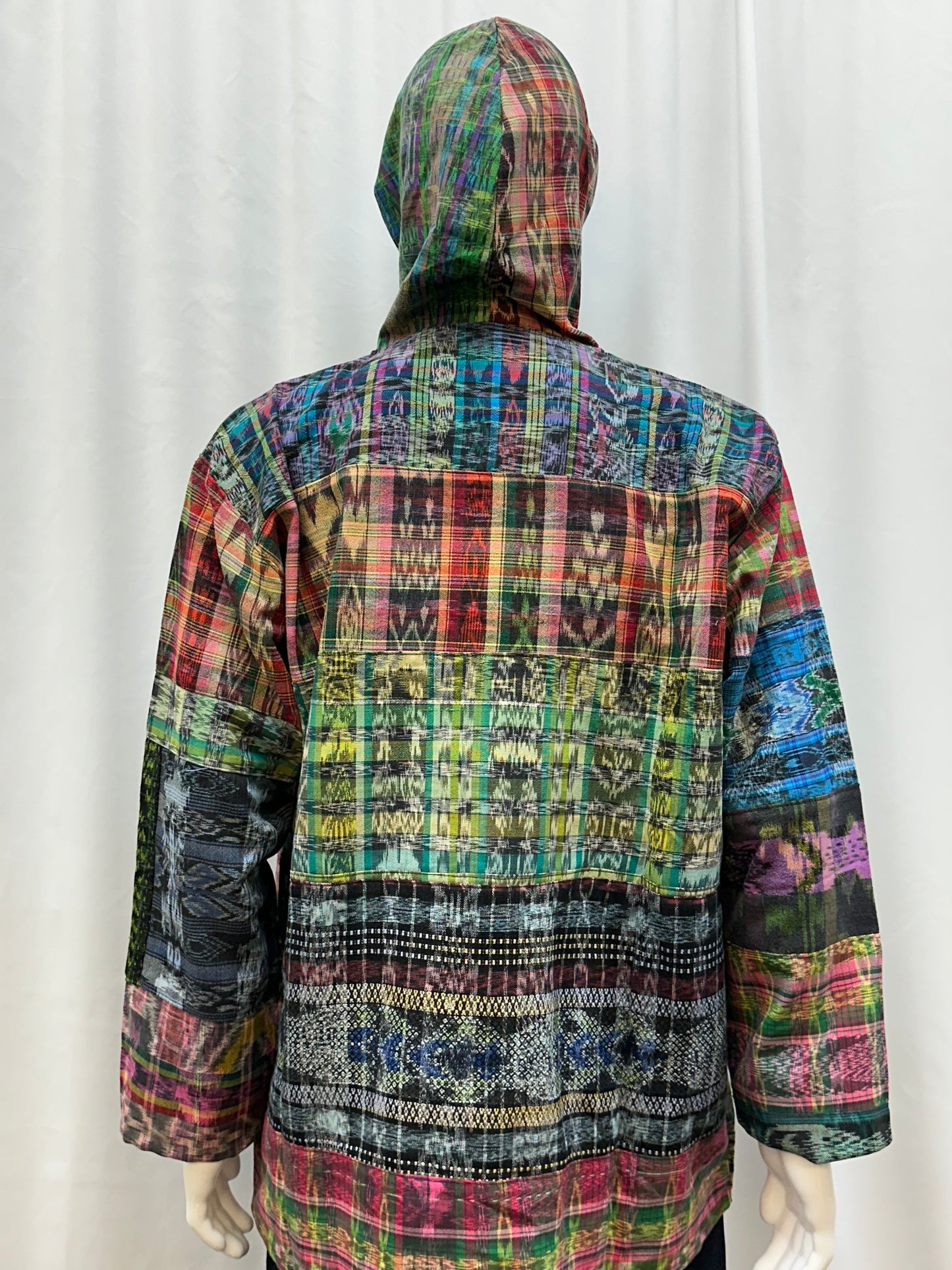 Guatemalan Textile Patchwork Hoodie Shirt