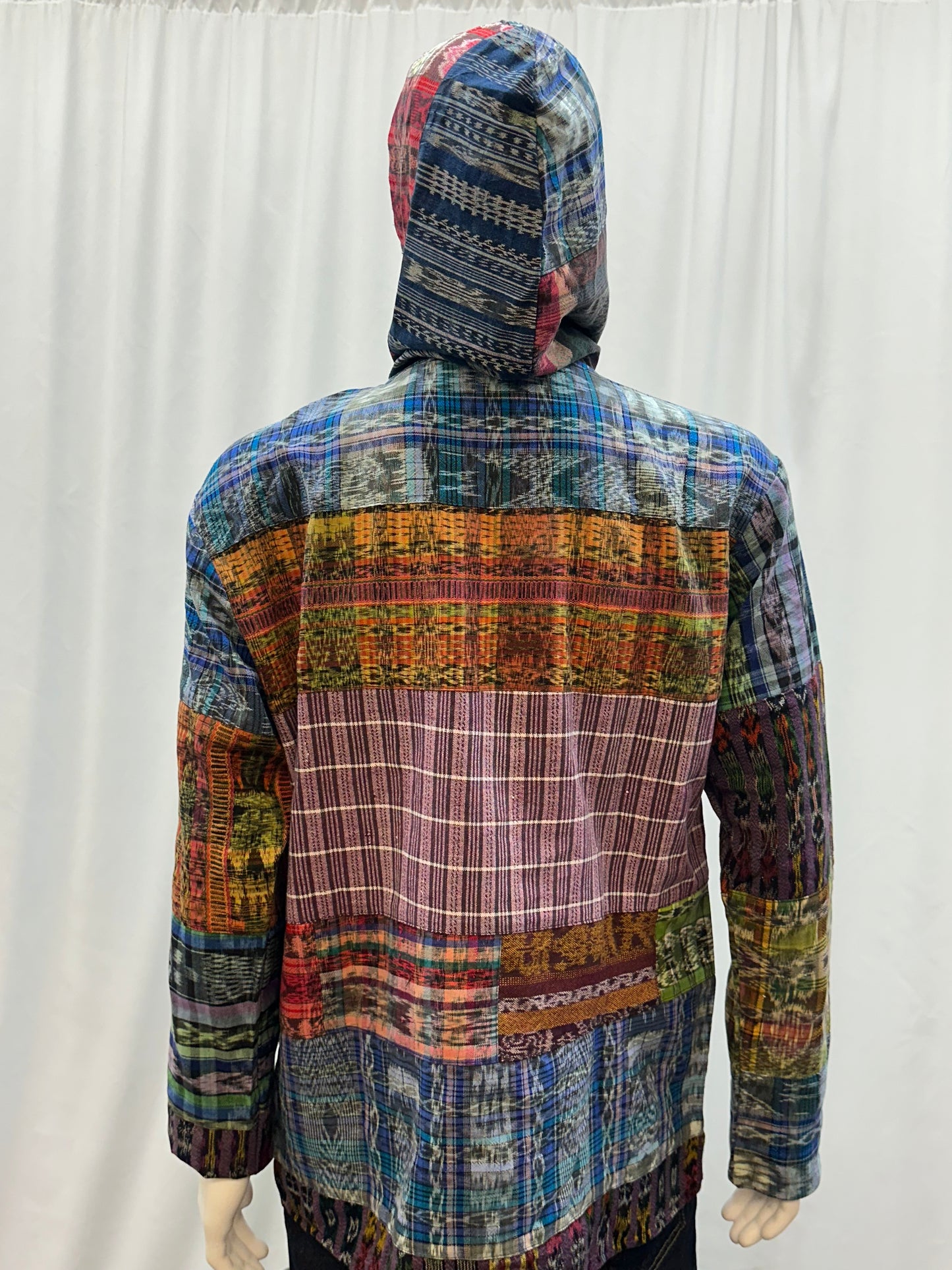 Guatemalan Textile Patchwork Hoddie Shirt