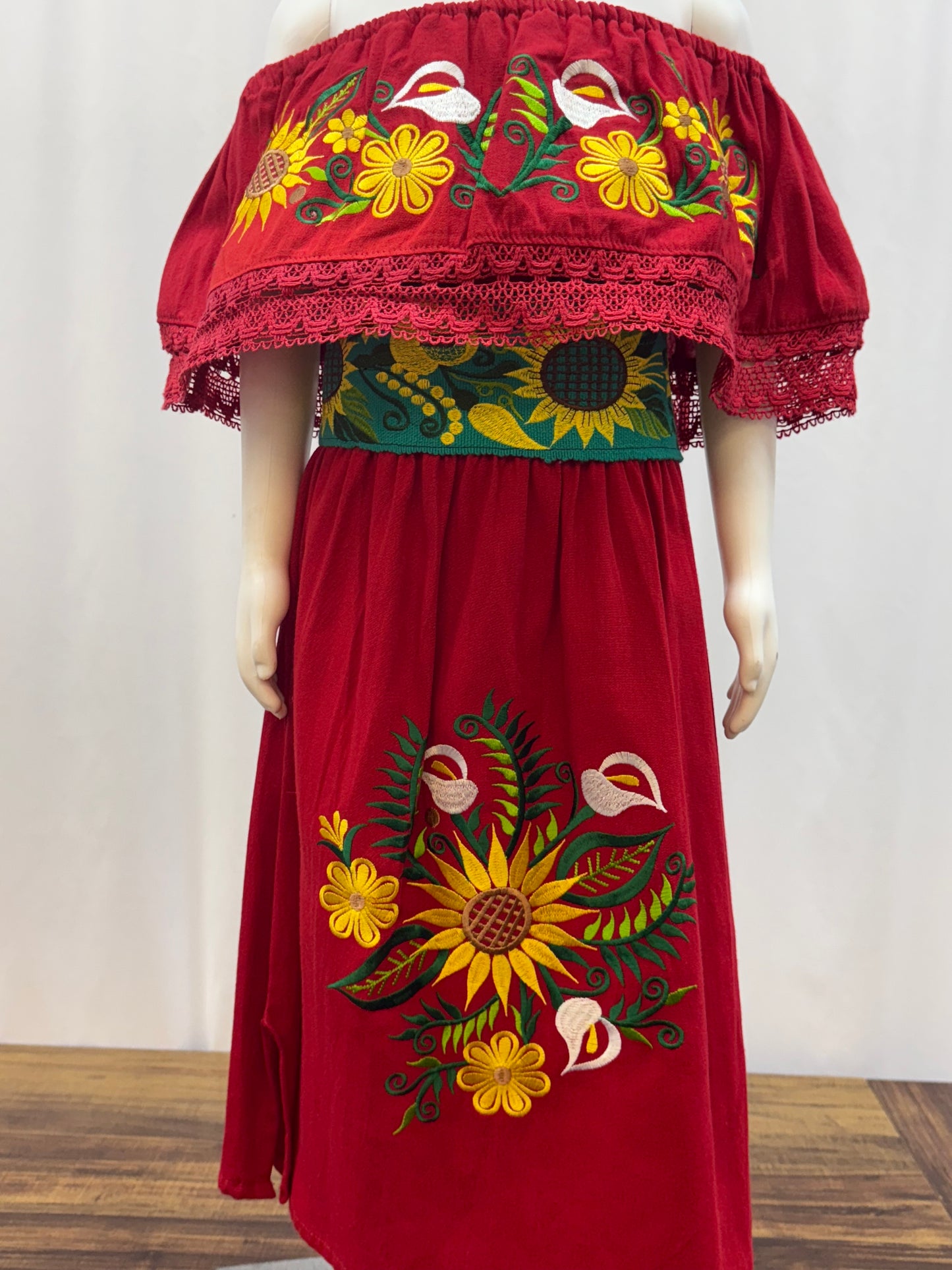 Girl's Calla Lily Embroidered Dress