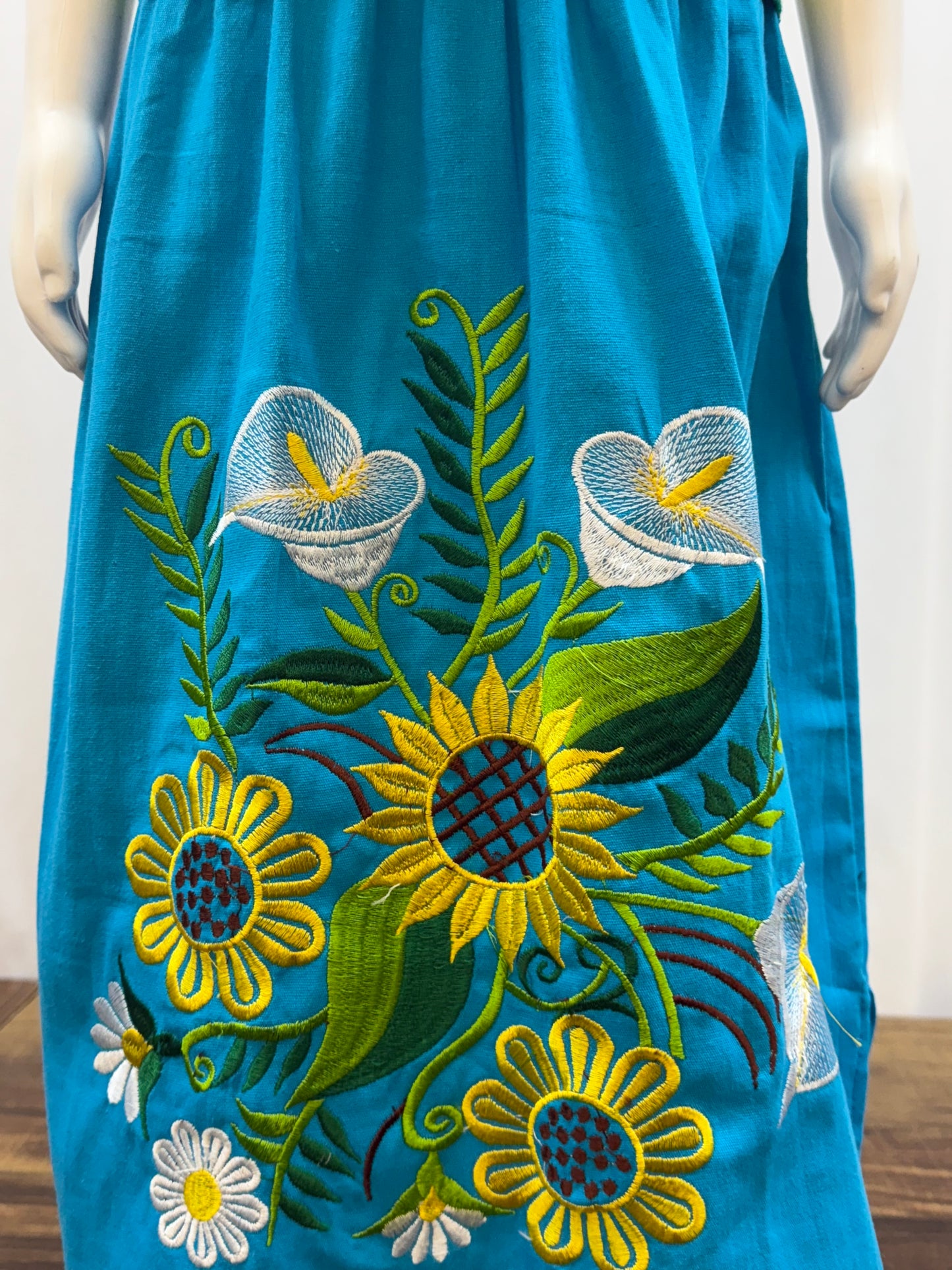 Girl's Calla Lily Embroidered Dress