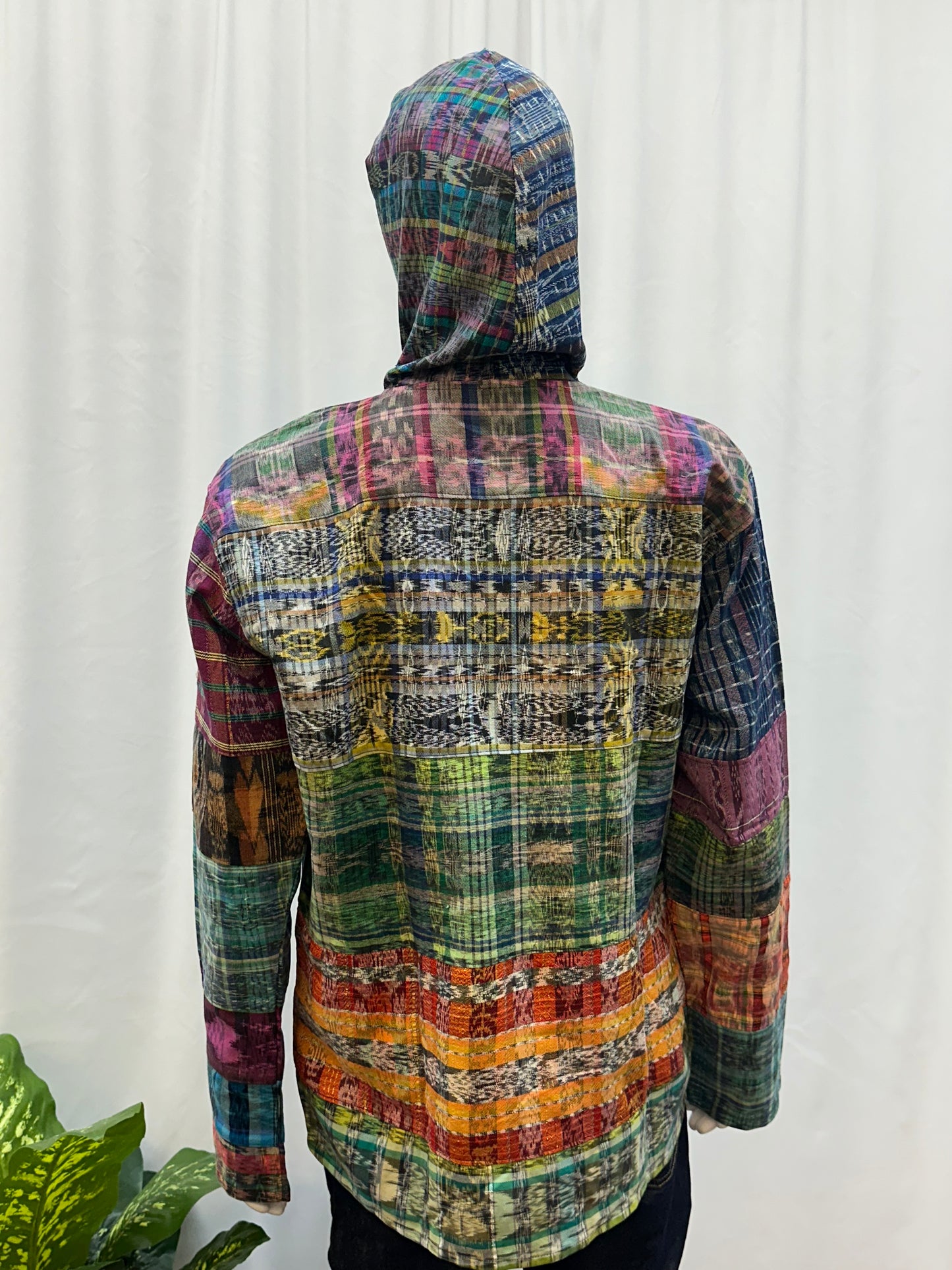 Guatemalan Textile Patchwork Hoddie Shirt