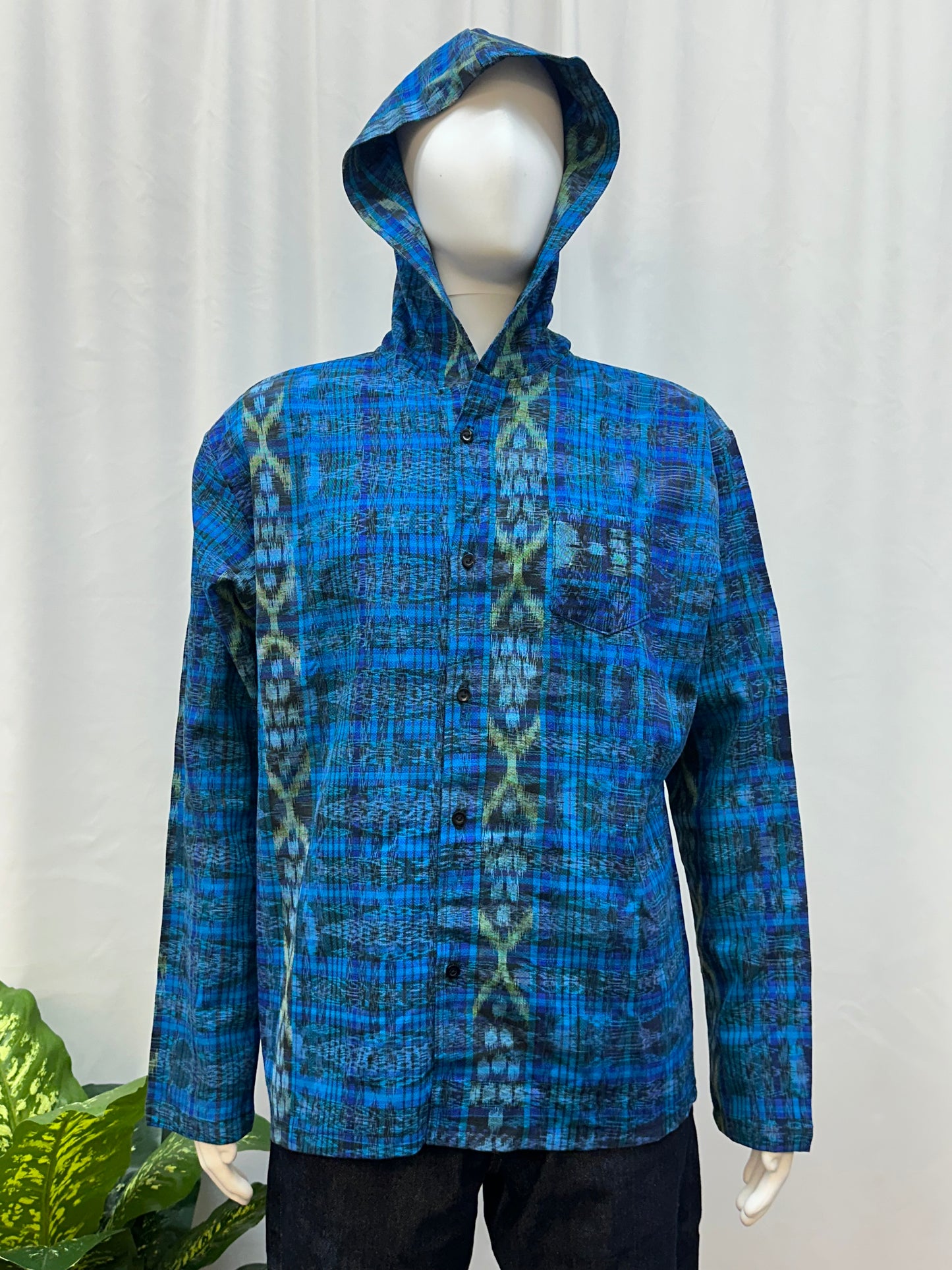 Guatemalan Textile Patchwork Hoddie Shirt