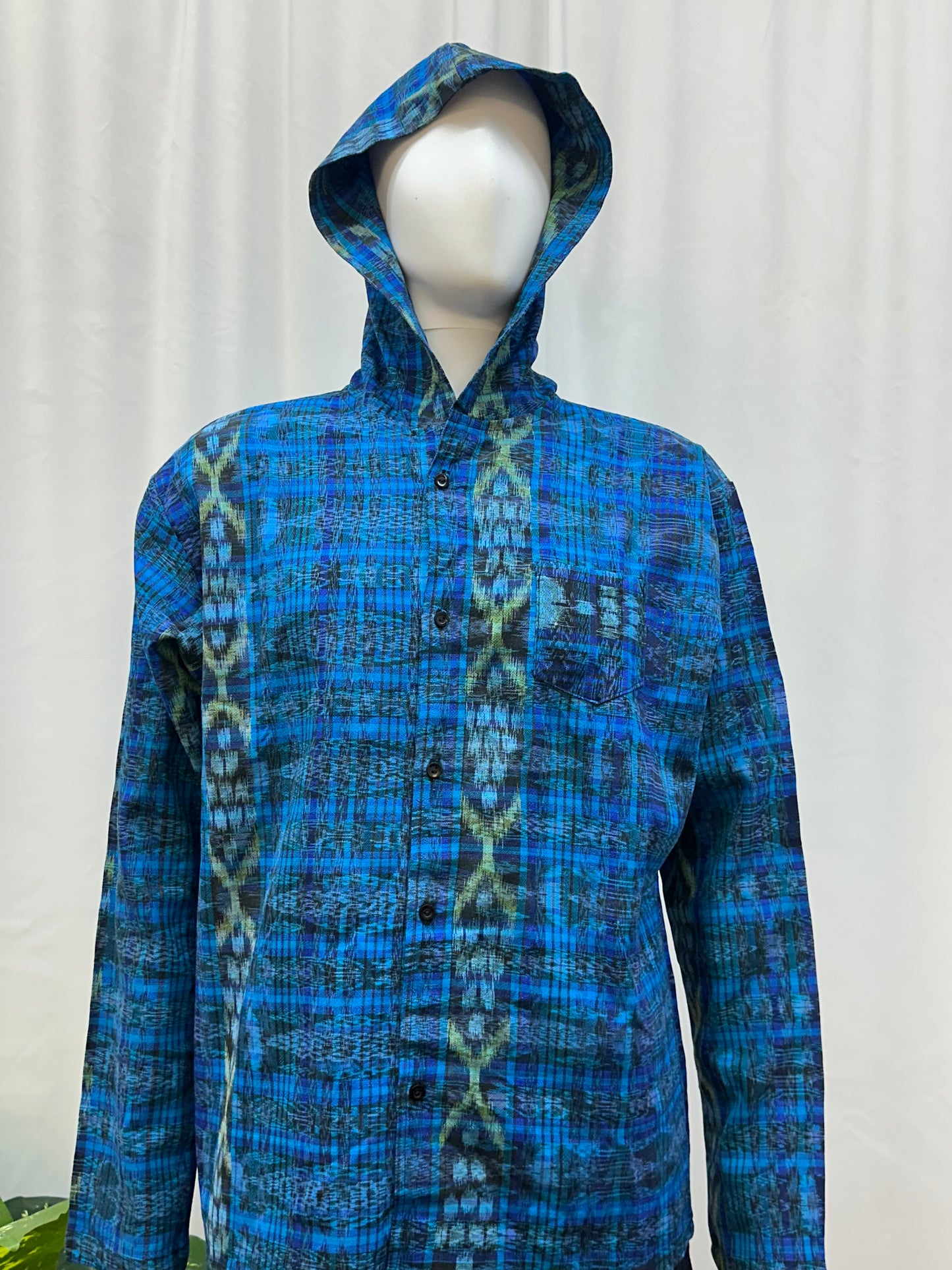 Guatemalan Textile Patchwork Hoddie Shirt