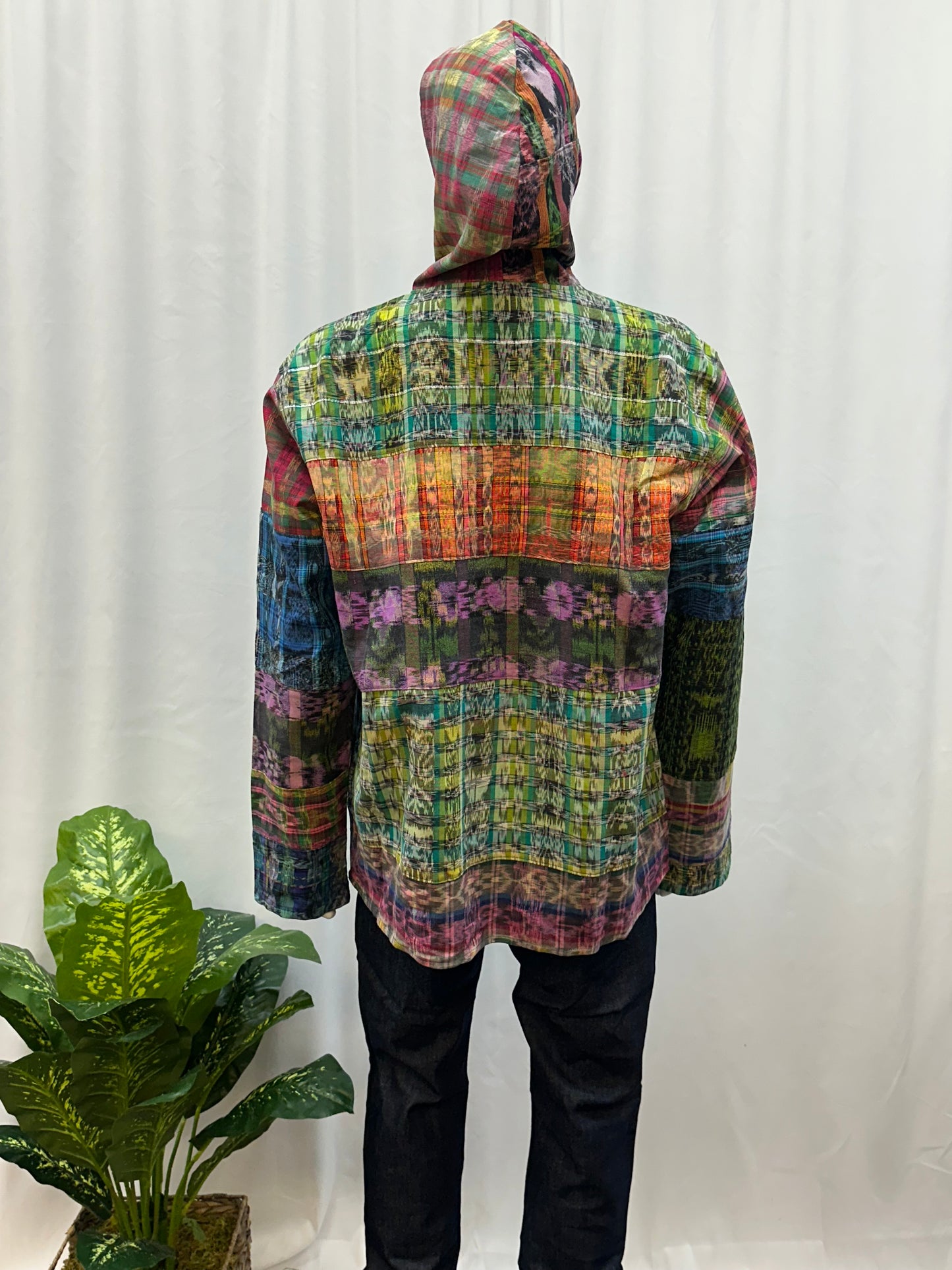 Guatemalan Textile Patchwork Hoddie Shirt