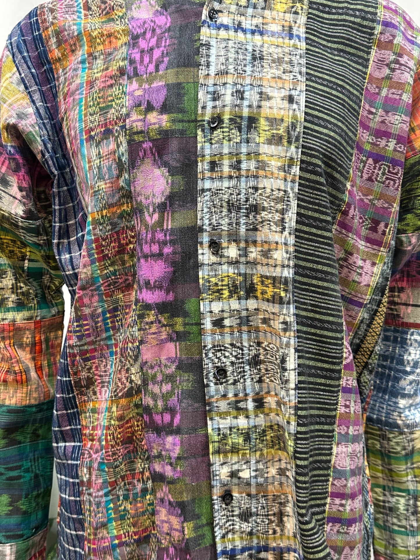 Guatemalan Textile Patchwork Hoodie Shirt