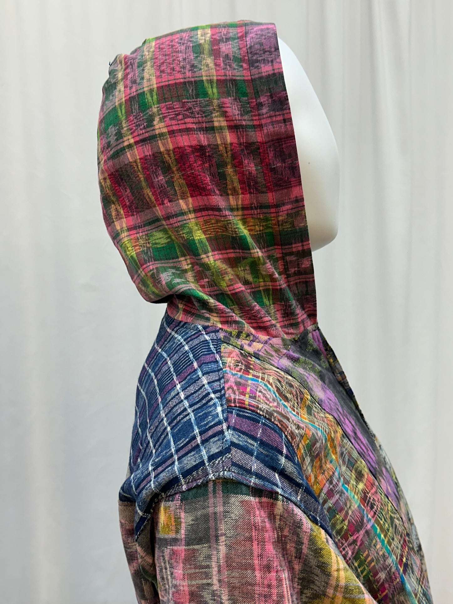 Guatemalan Textile Patchwork Hoodie Shirt