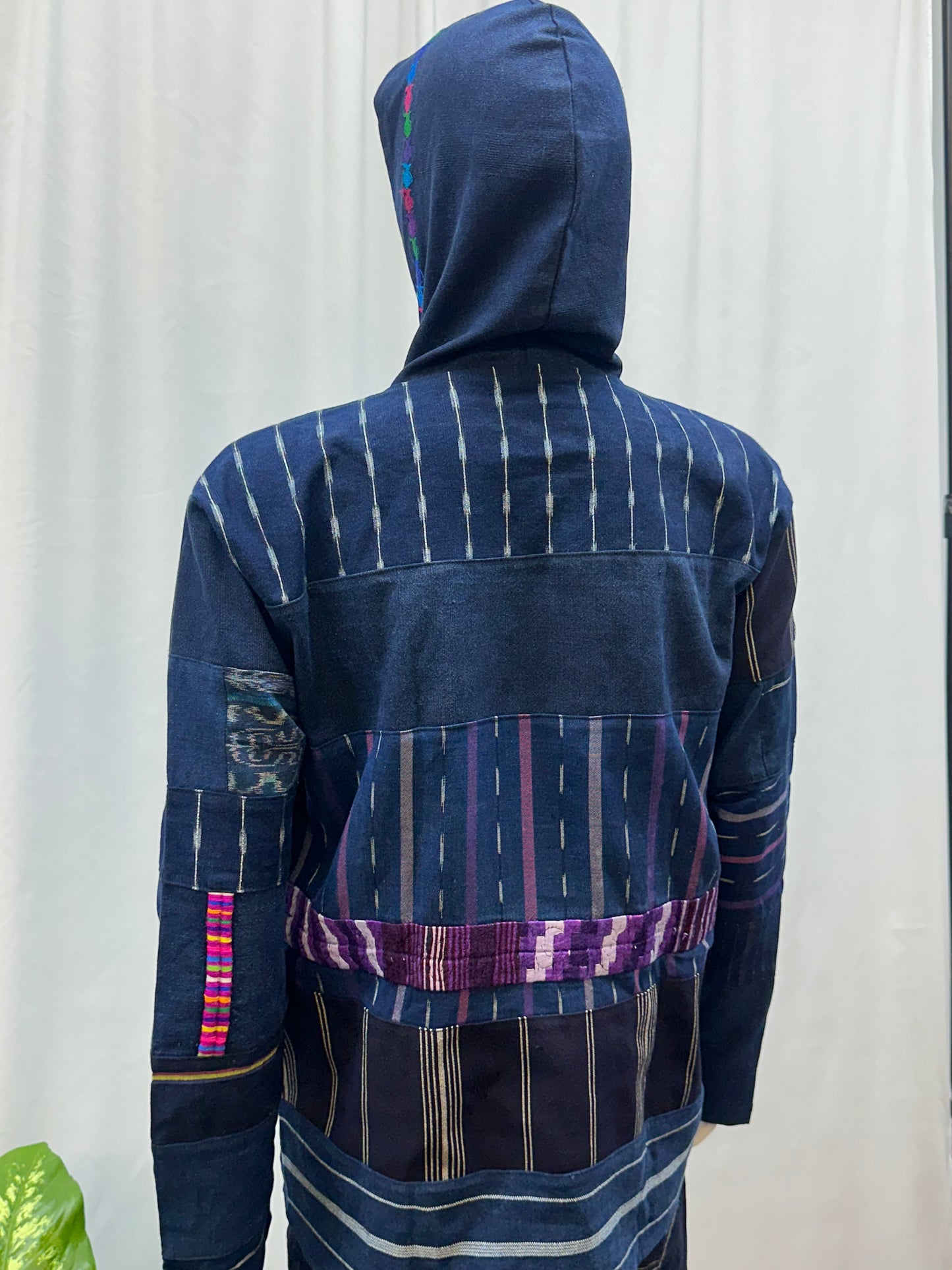 Guatemalan Textile Patchwork Hoddie Shirt