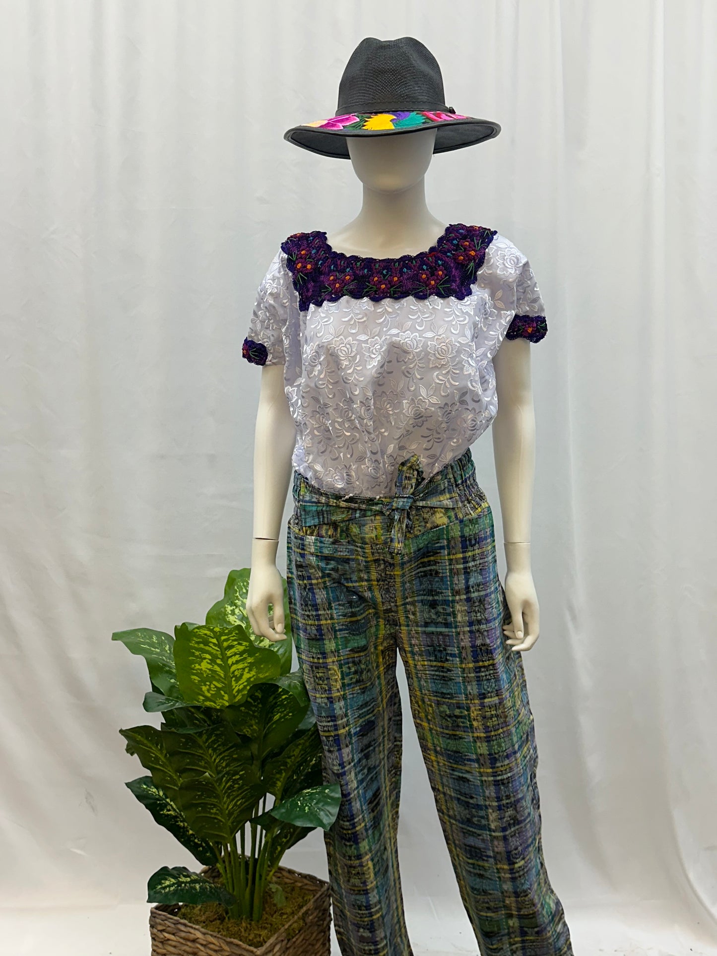 Guatemalan Textile Belted Pants