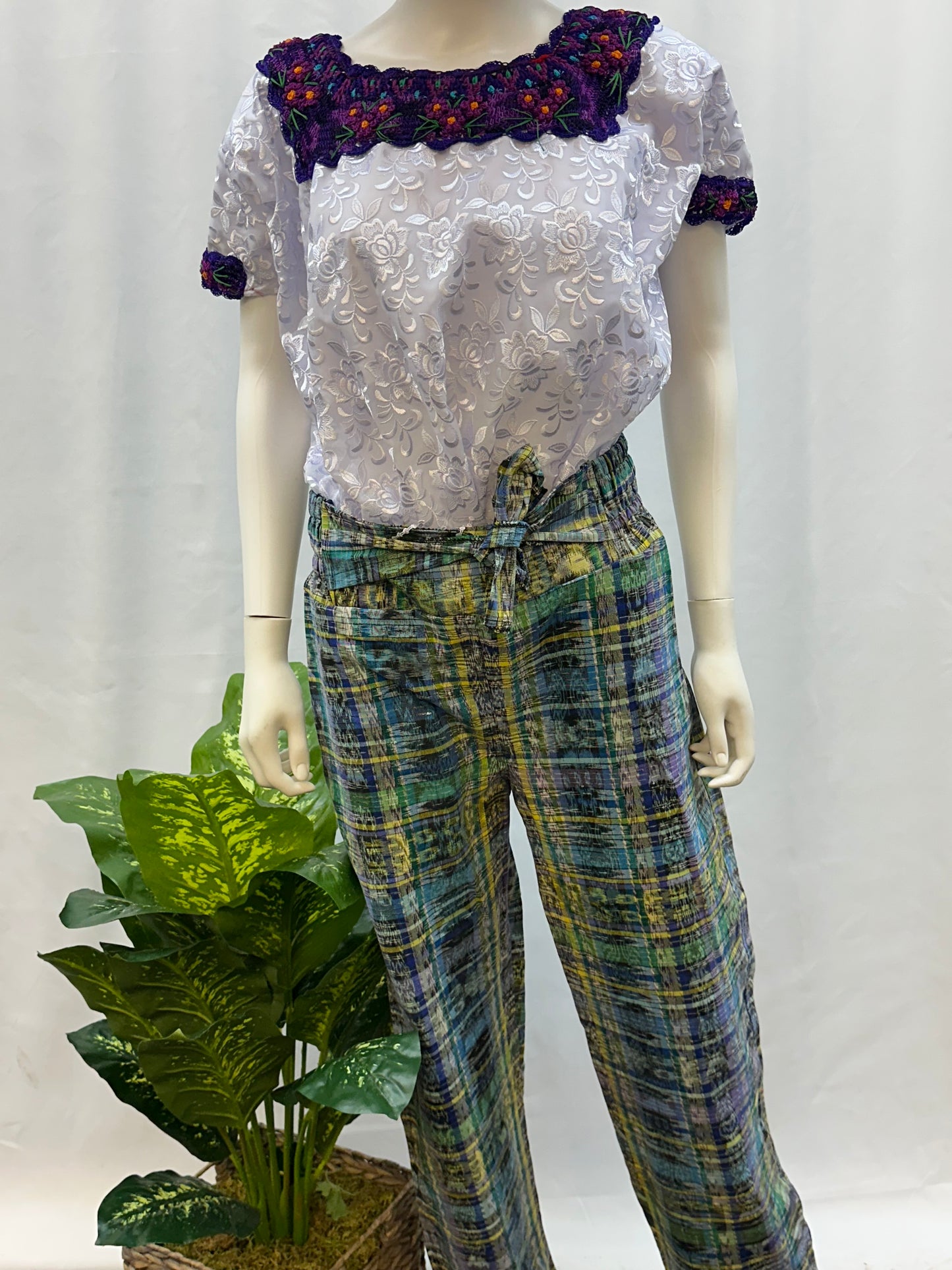 Guatemalan Textile Belted Pants