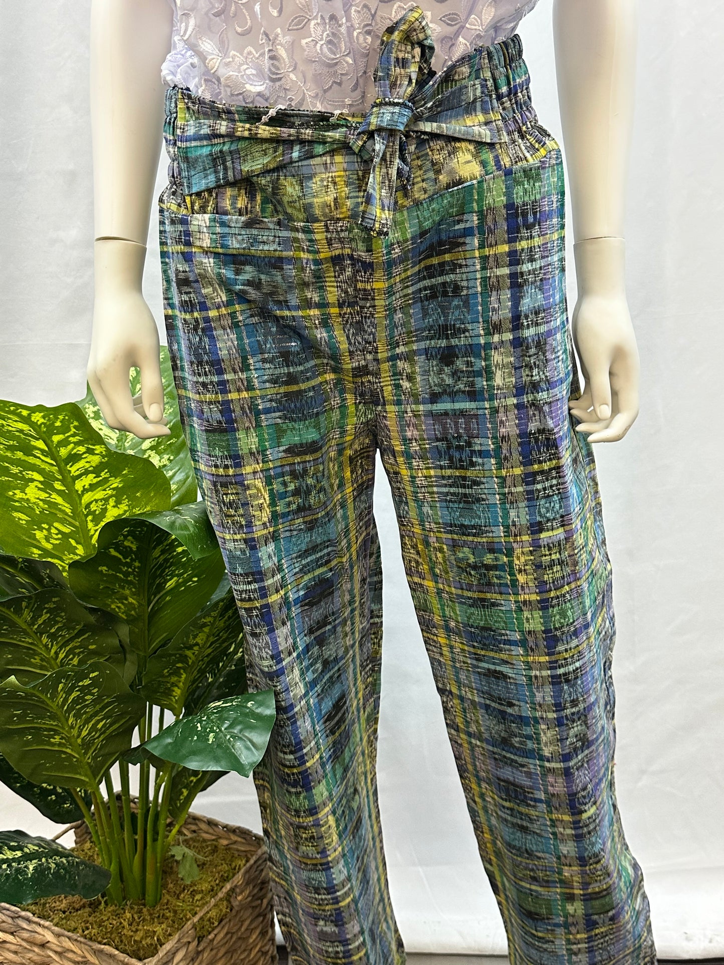 Guatemalan Textile Belted Pants