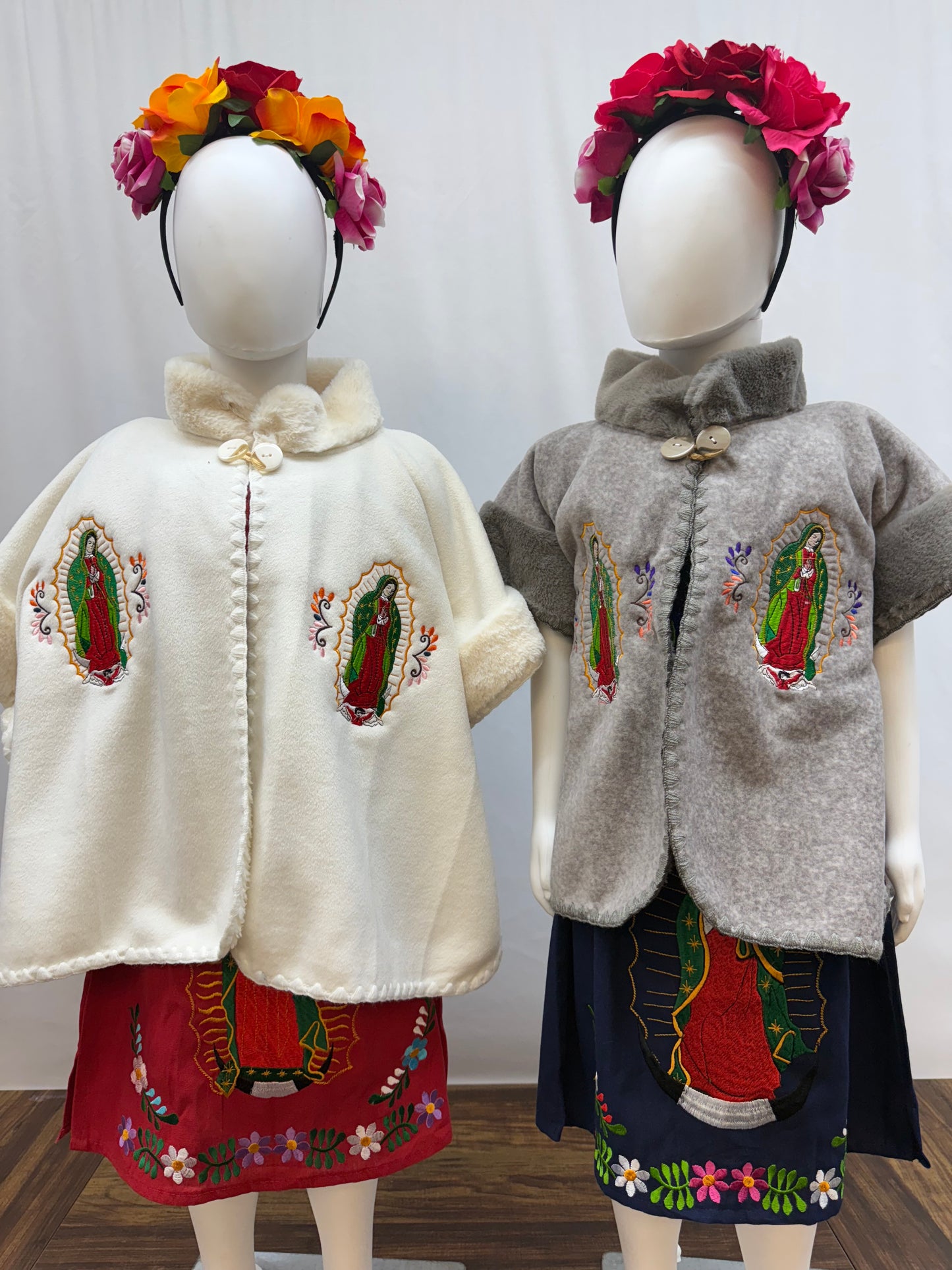 Girl's Virgen de Guadalupe Embroidered Coat