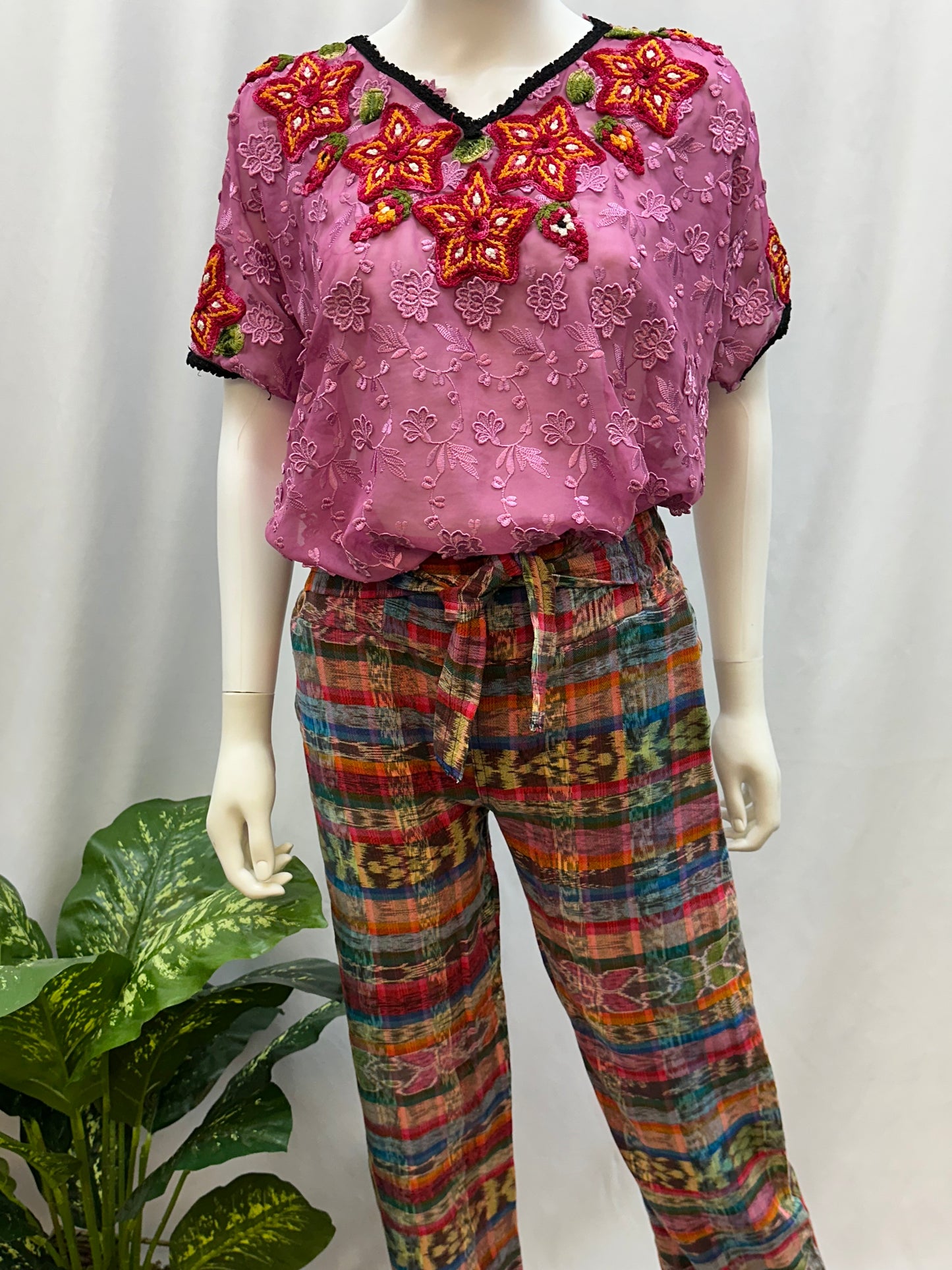 Guatemalan Textile Belted Pants