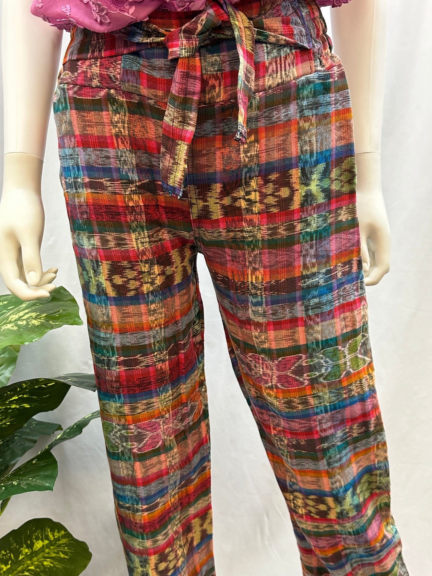 Guatemalan Textile Belted Pants