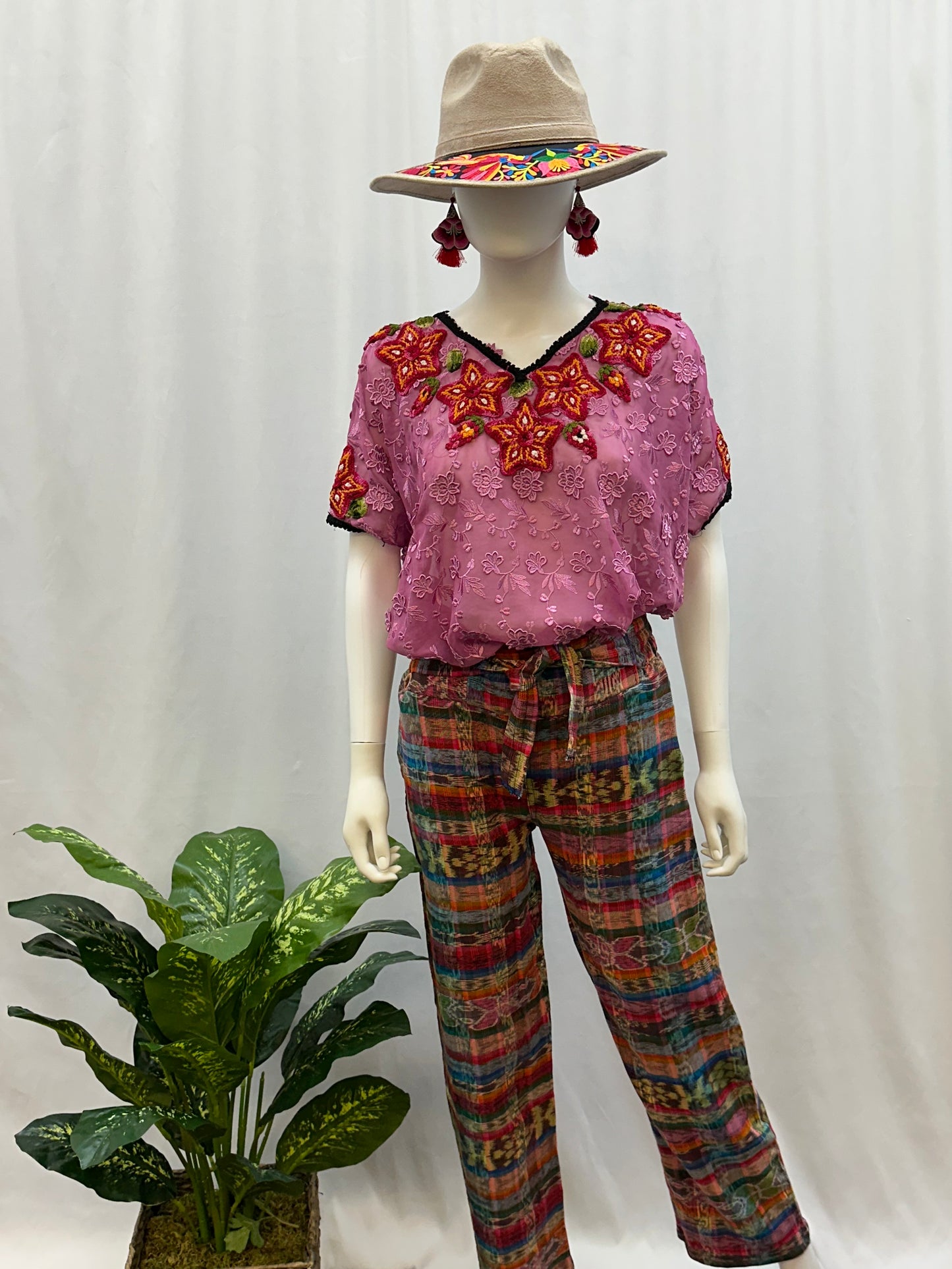 Guatemalan Textile Belted Pants
