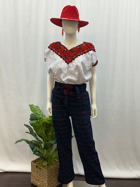 Guatemalan Textile Belted Pants