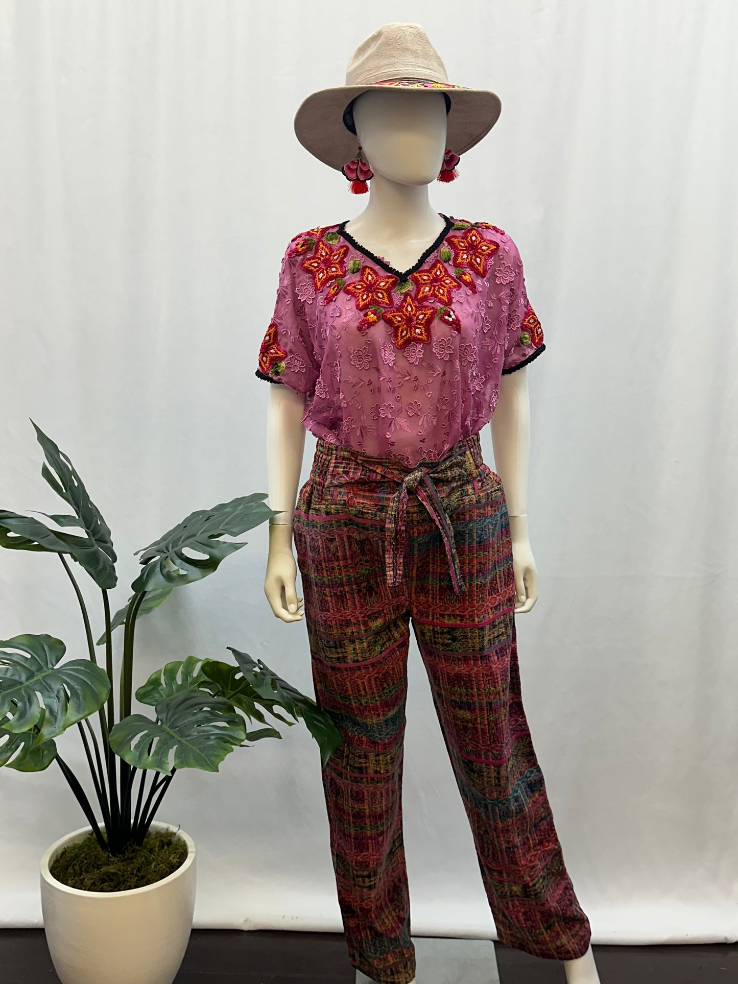 Guatemalan Textile Belted Pants