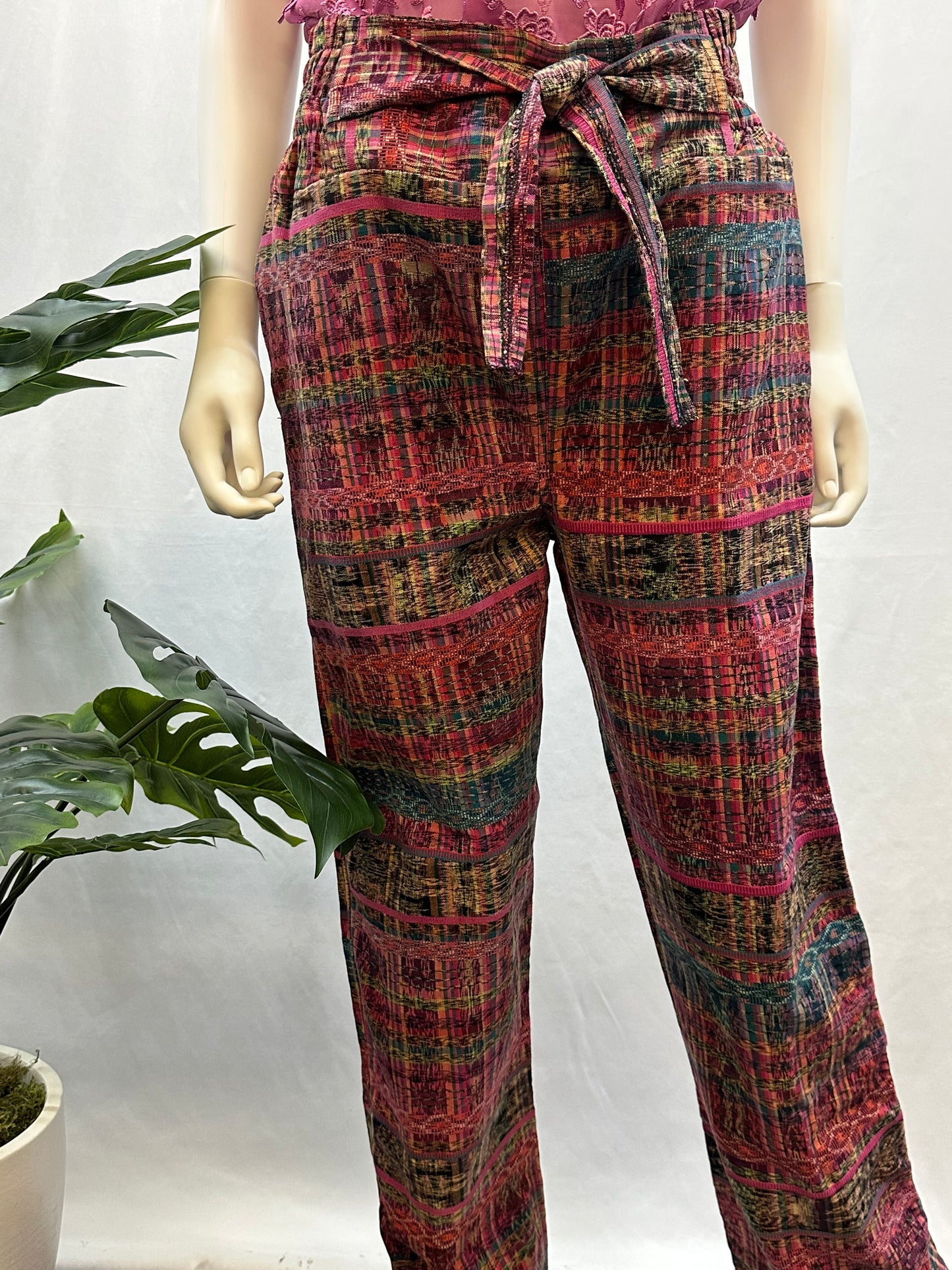 Guatemalan Textile Belted Pants