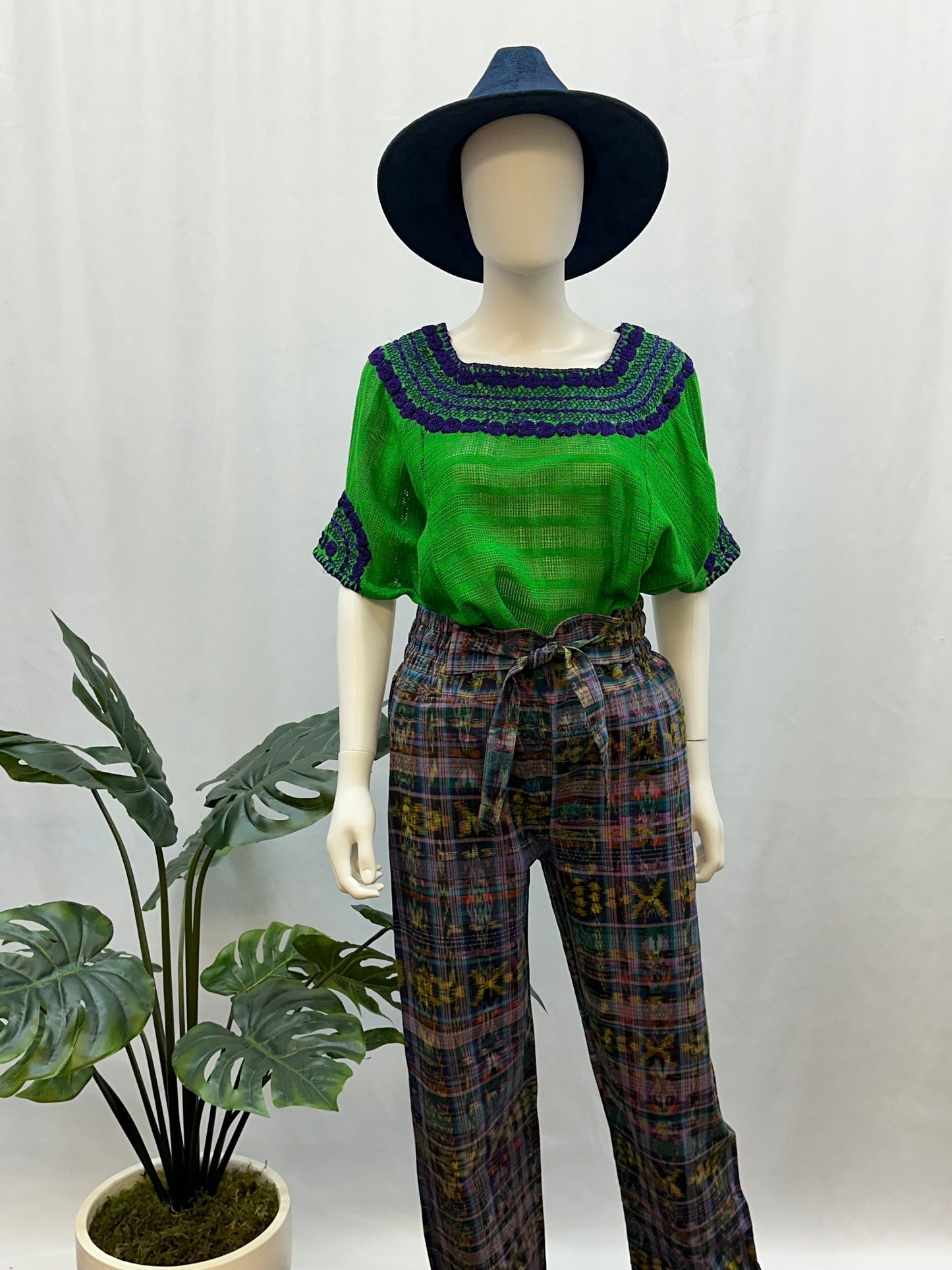 Guatemalan Textile Belted Pants