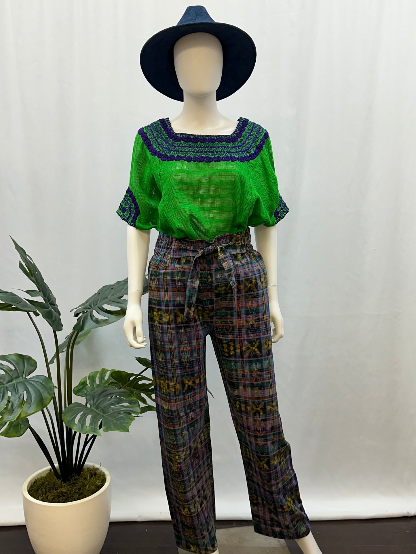 Guatemalan Textile Belted Pants