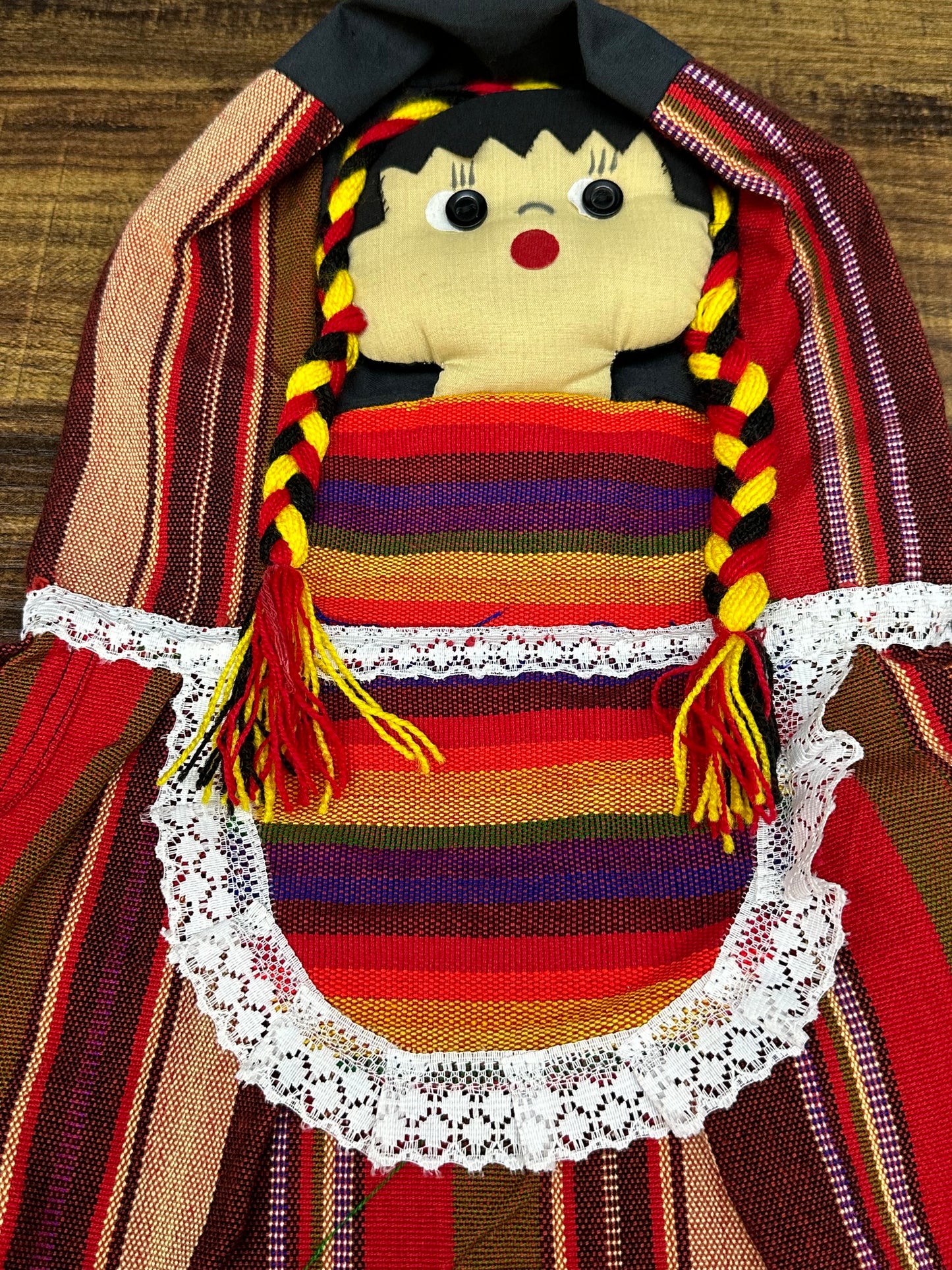 Guatemala Traditional Doll Blender Cover with Opening