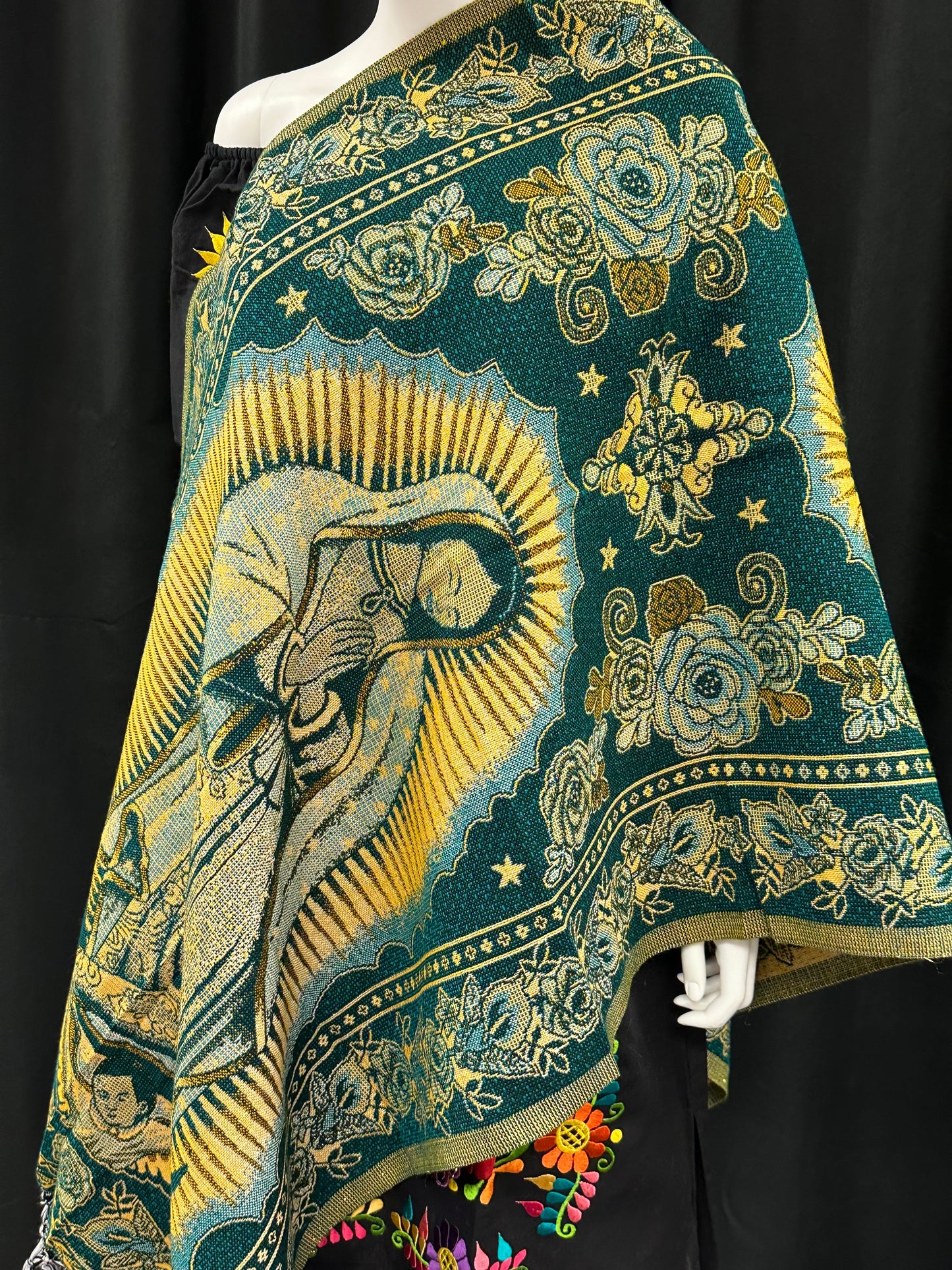 Women's Mexican Virgin of Guadalupe Shawl