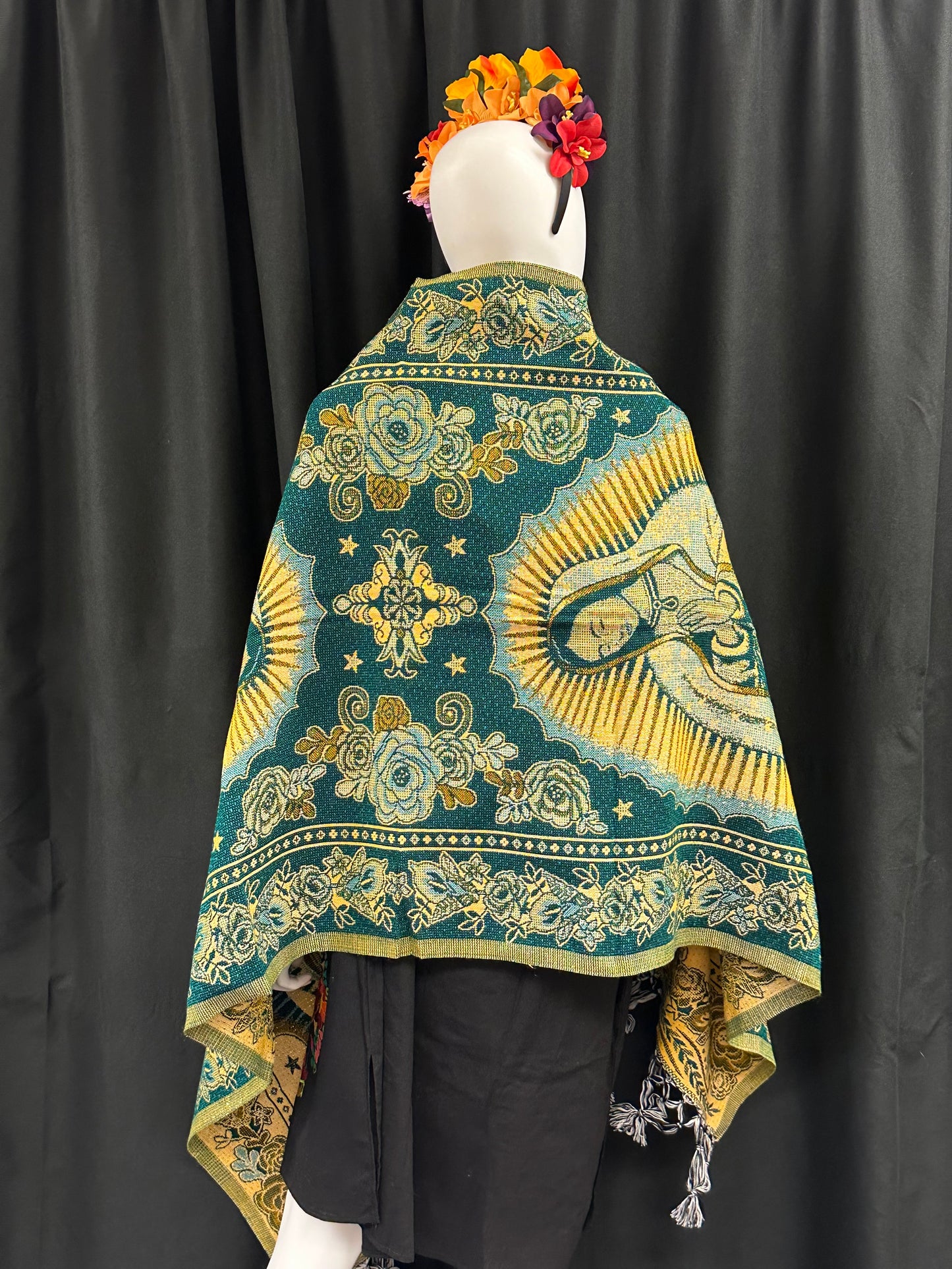 Women's Mexican Virgin of Guadalupe Shawl