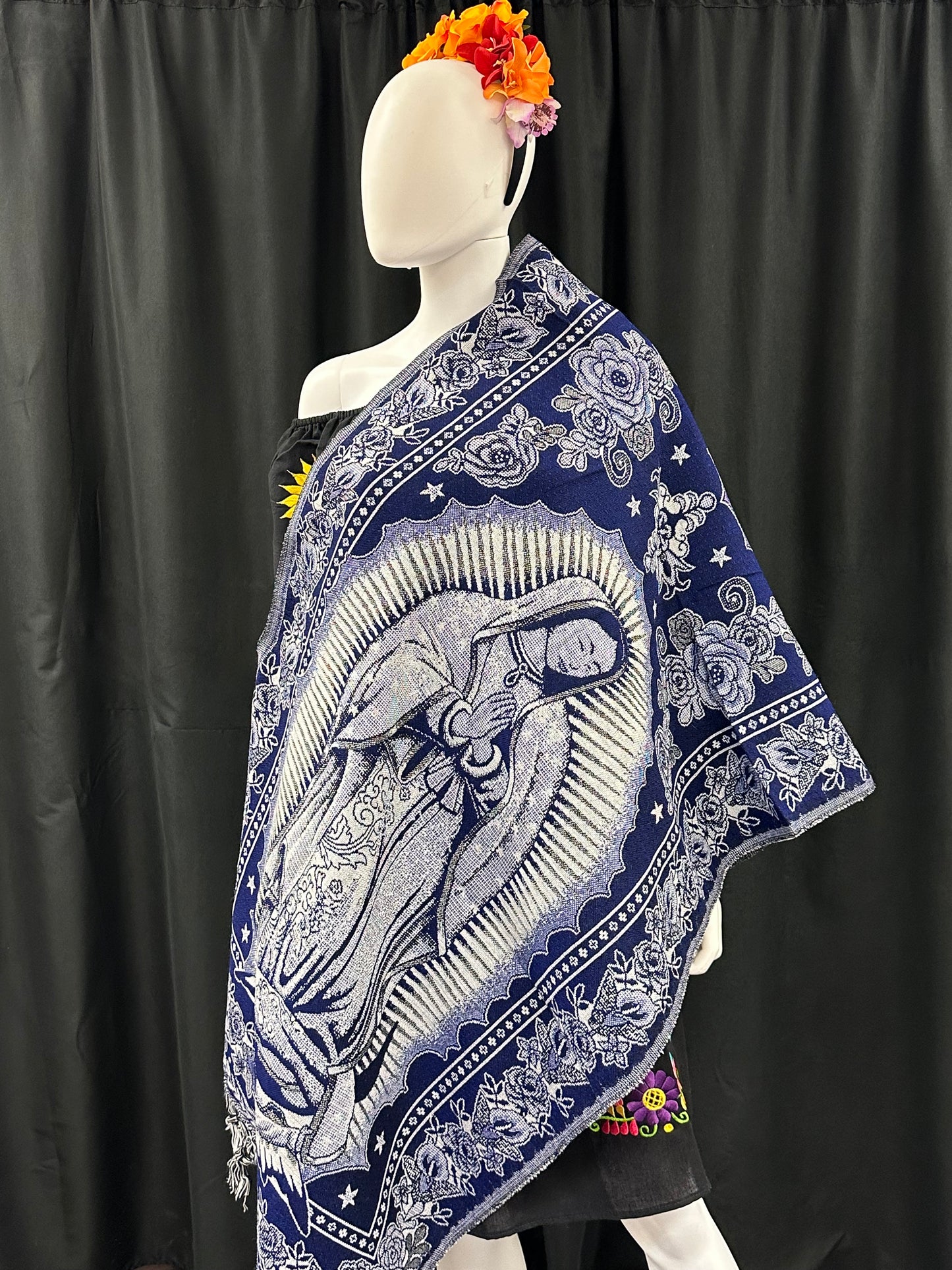 Women's Mexican Virgin of Guadalupe Shawl