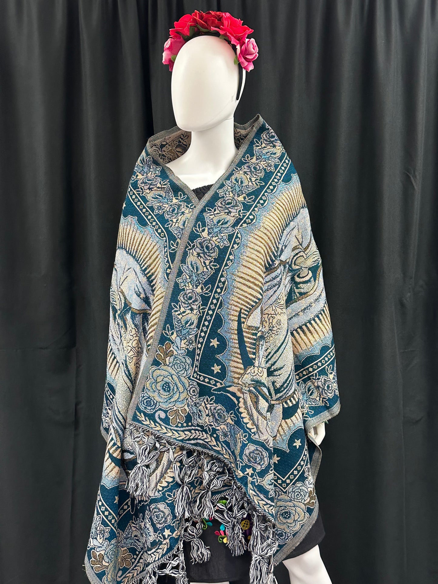 Women's Mexican Virgin of Guadalupe Shawl