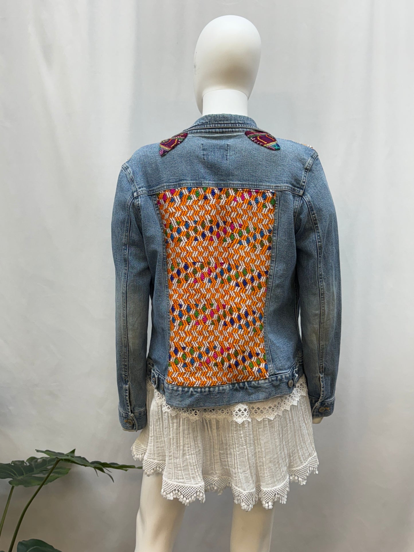 Women's Embroidered Guatemalan Jean Jacket