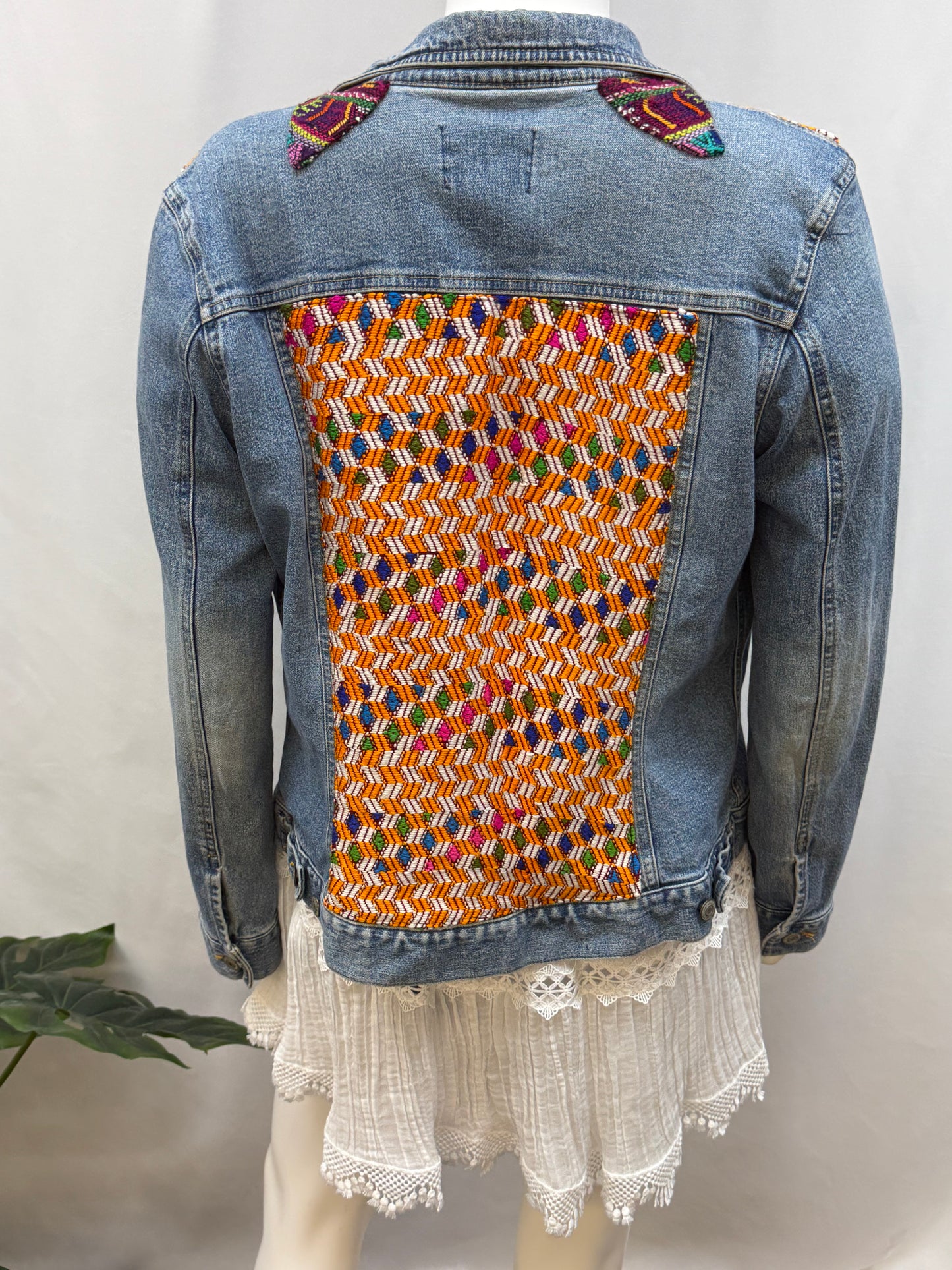 Women's Embroidered Guatemalan Jean Jacket