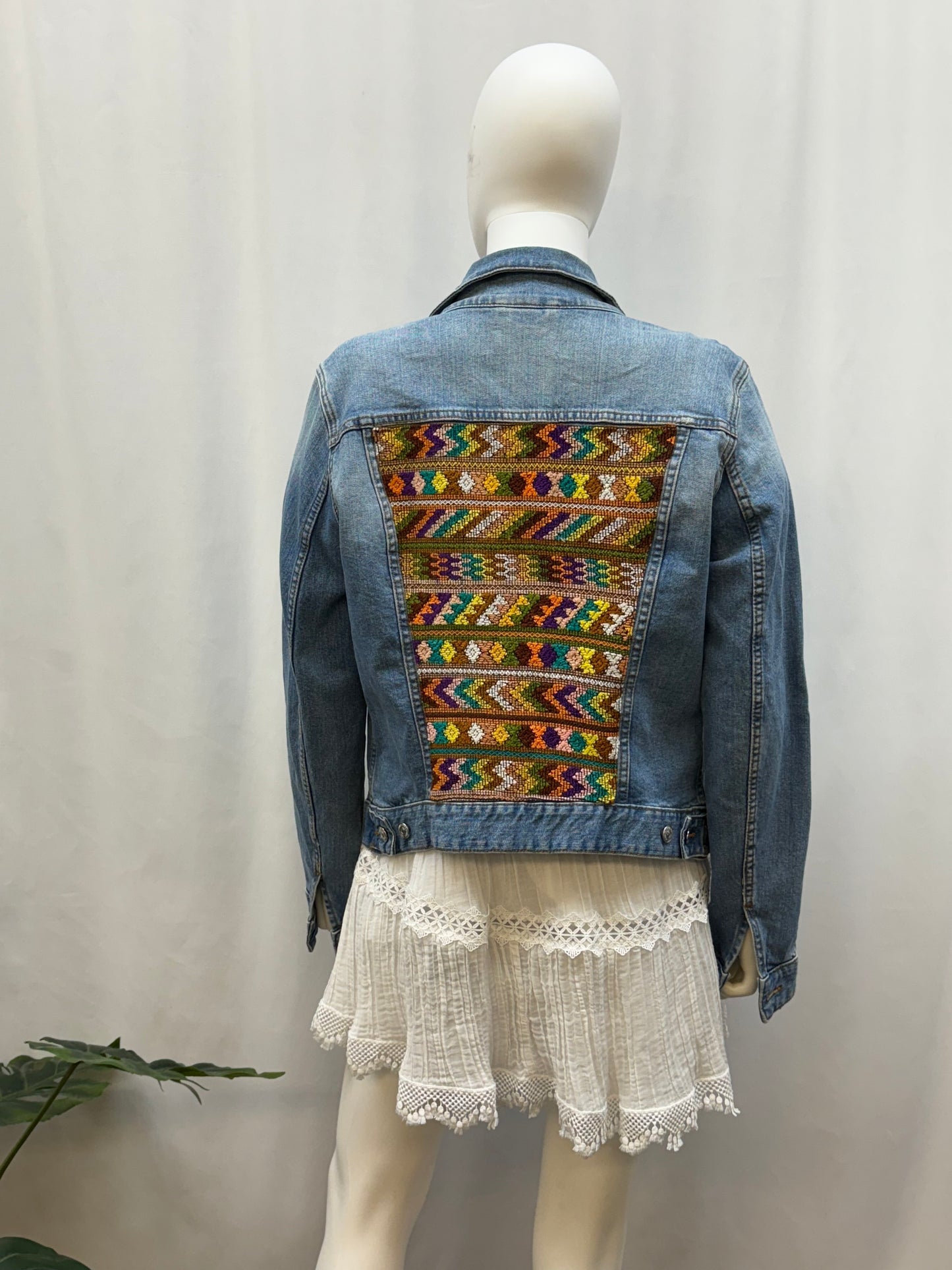 Women's Embroidered Guatemalan Jean Jacket