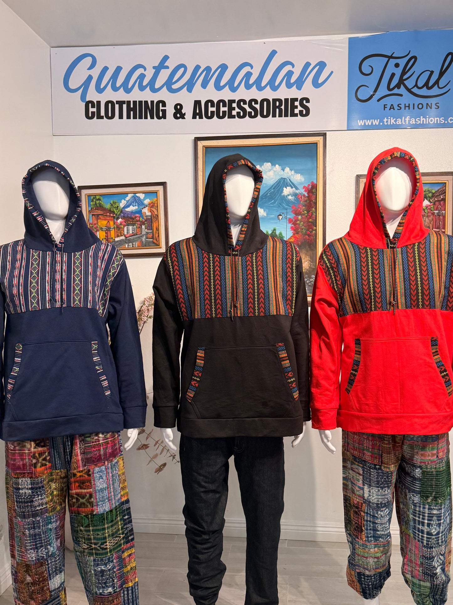 Guatemalan Hand Woven Textile Hoodie