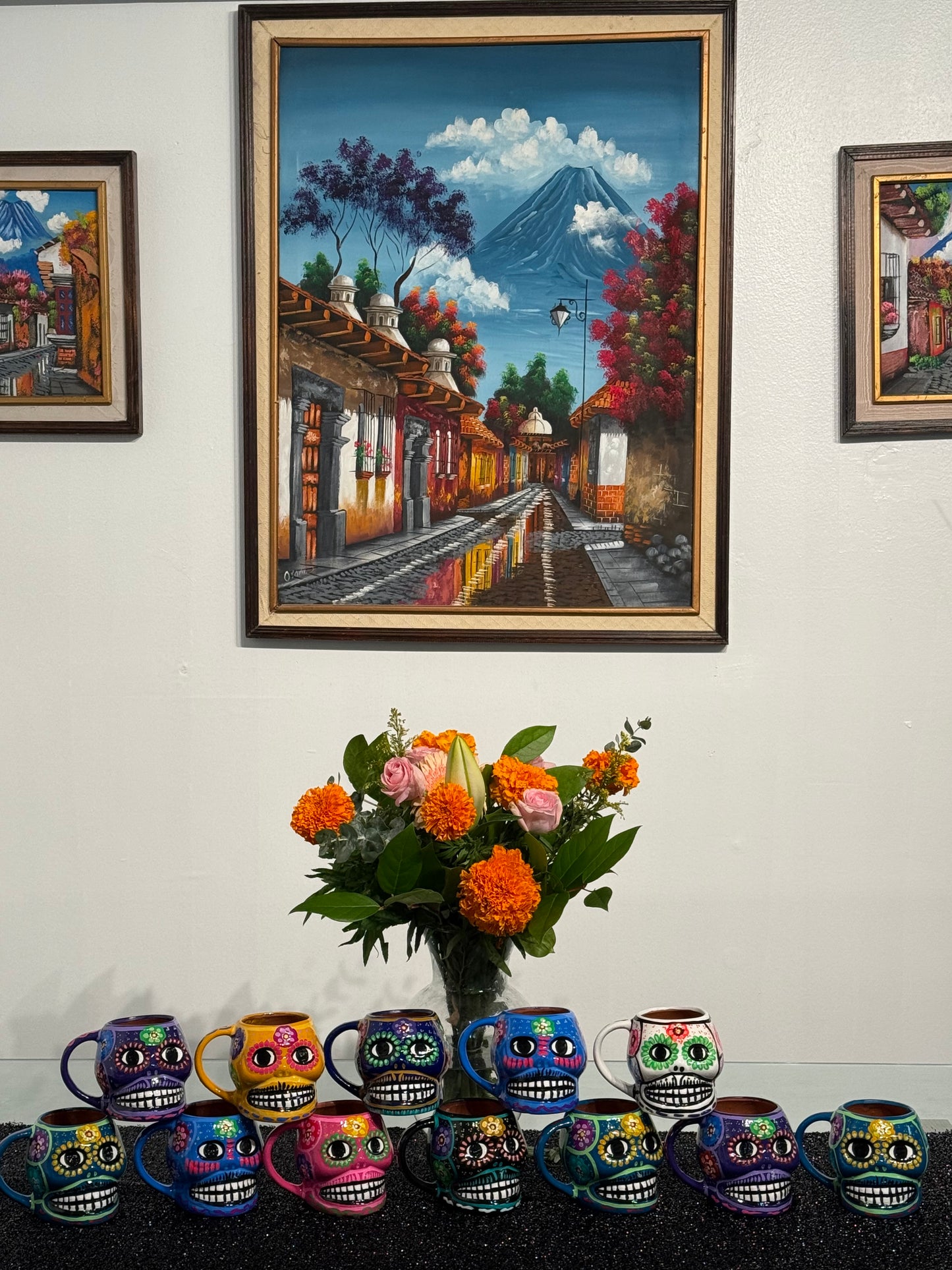 Mexican Skull Hand Painted Mug