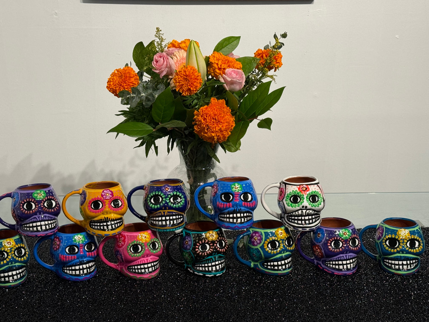 Mexican Skull Hand Painted Mug
