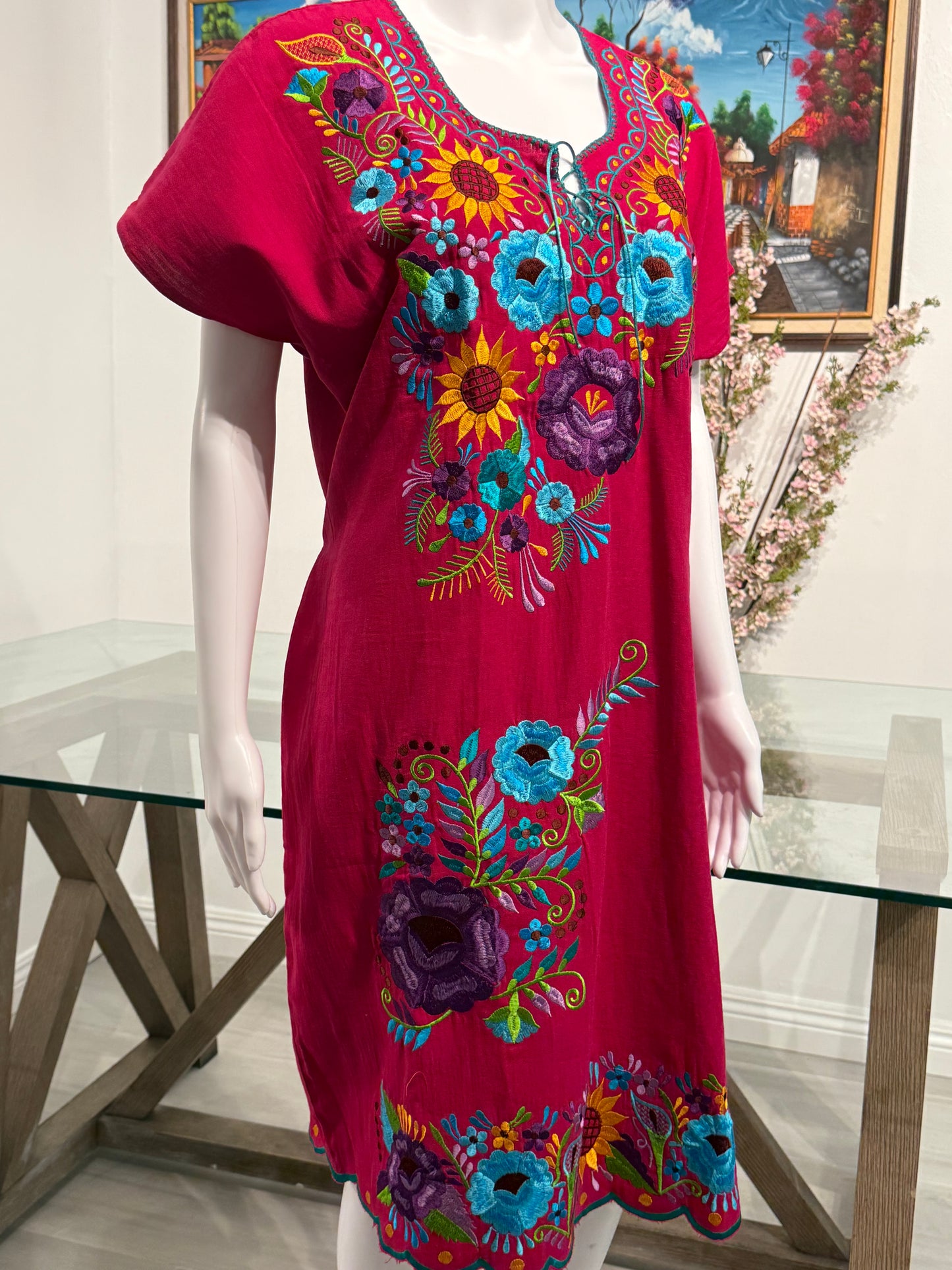 Women's Mexican Embroidered Dress