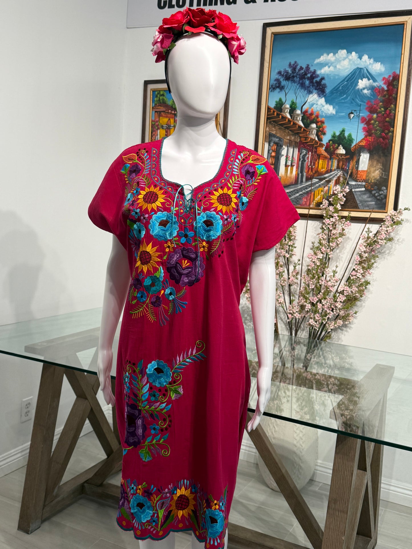 Women's Mexican Embroidered Dress