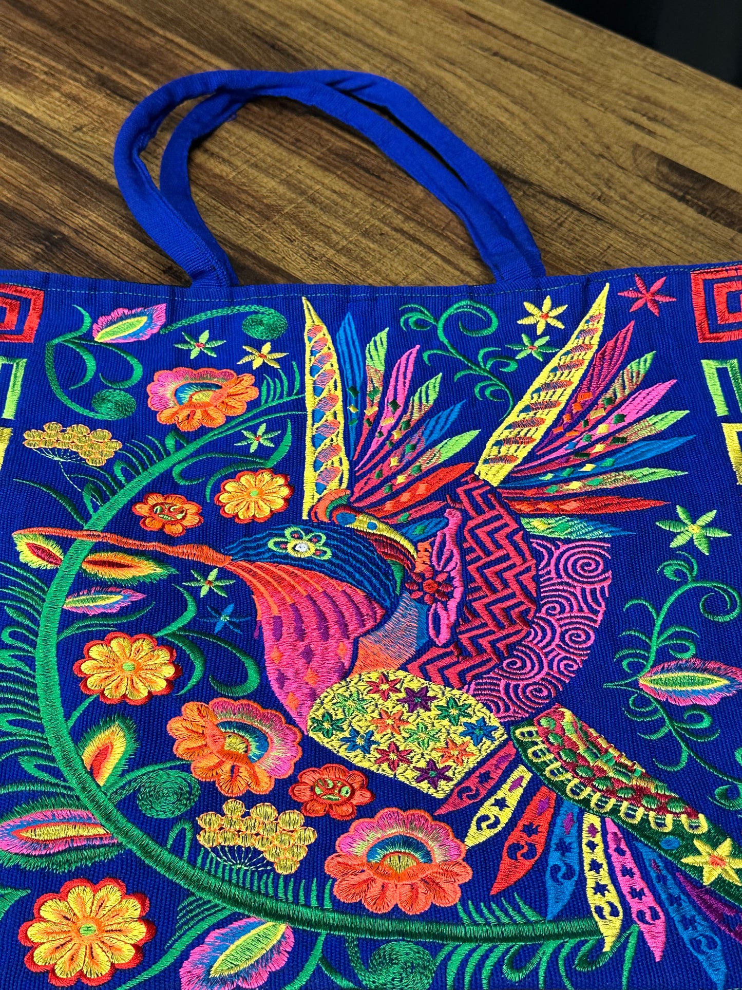 Embroidered Floral and Fauna Tote Bags