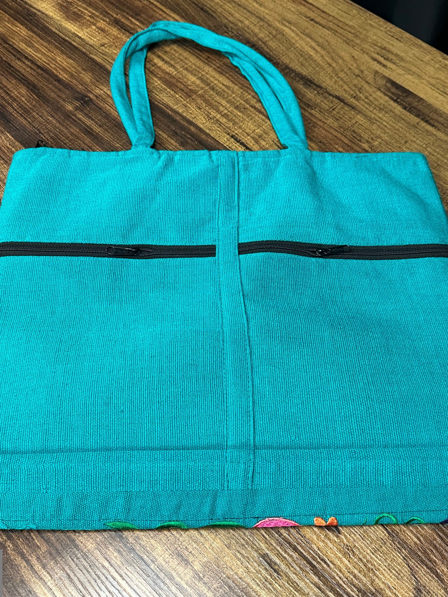 Embroidered Floral and Fauna Tote Bags