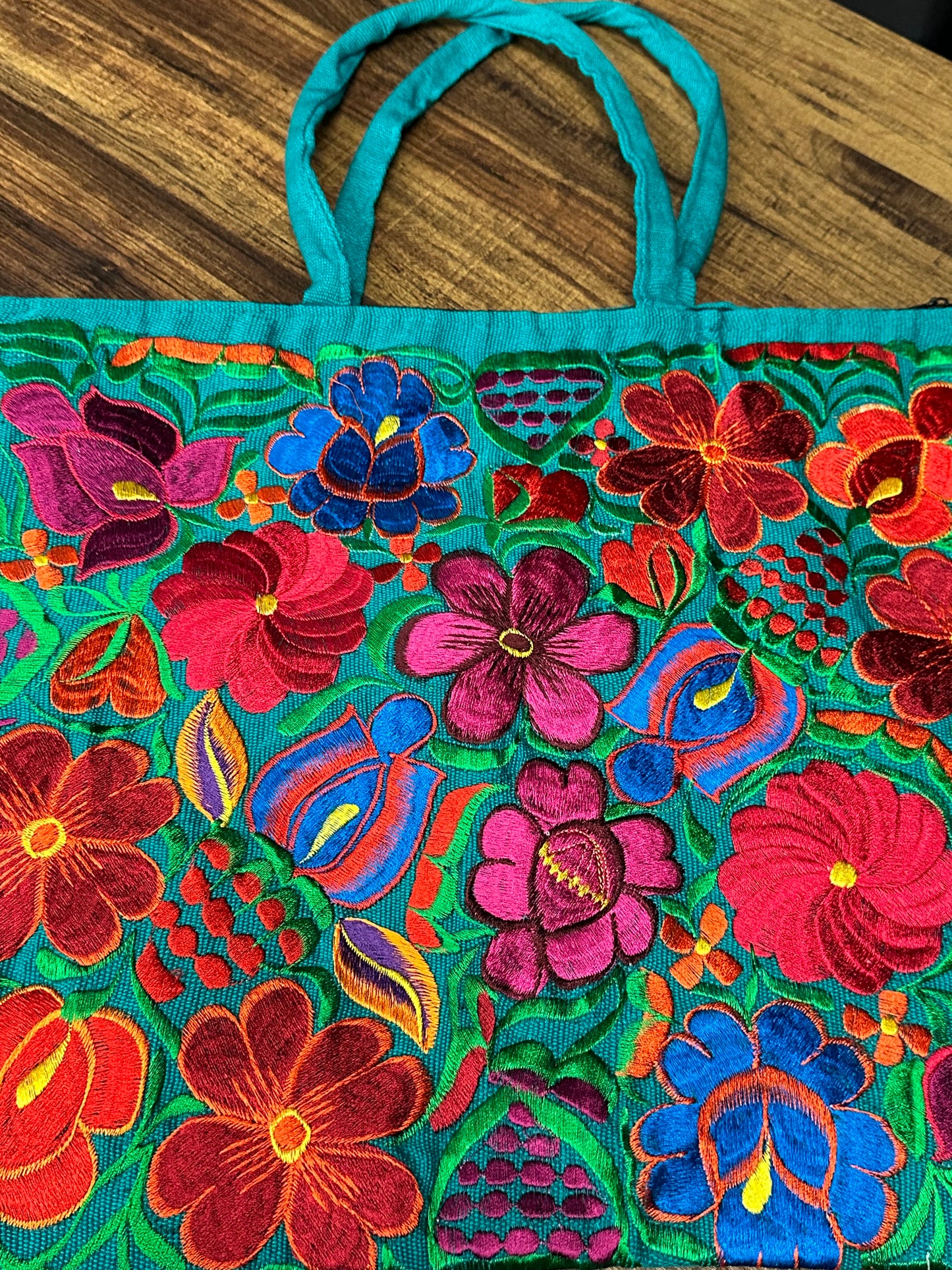 Embroidered Floral and Fauna Tote Bags