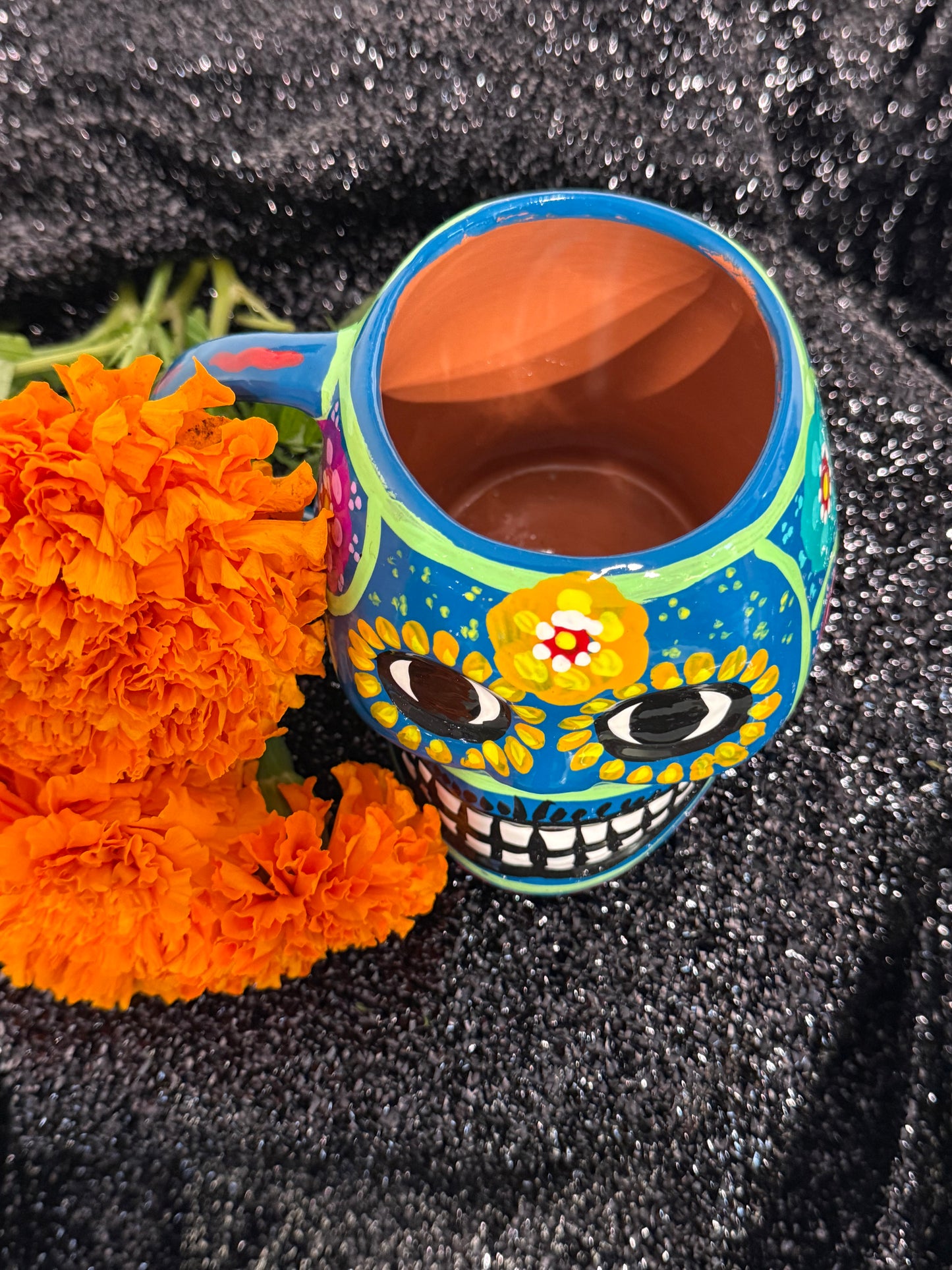 Mexican Skull Hand Painted Mug