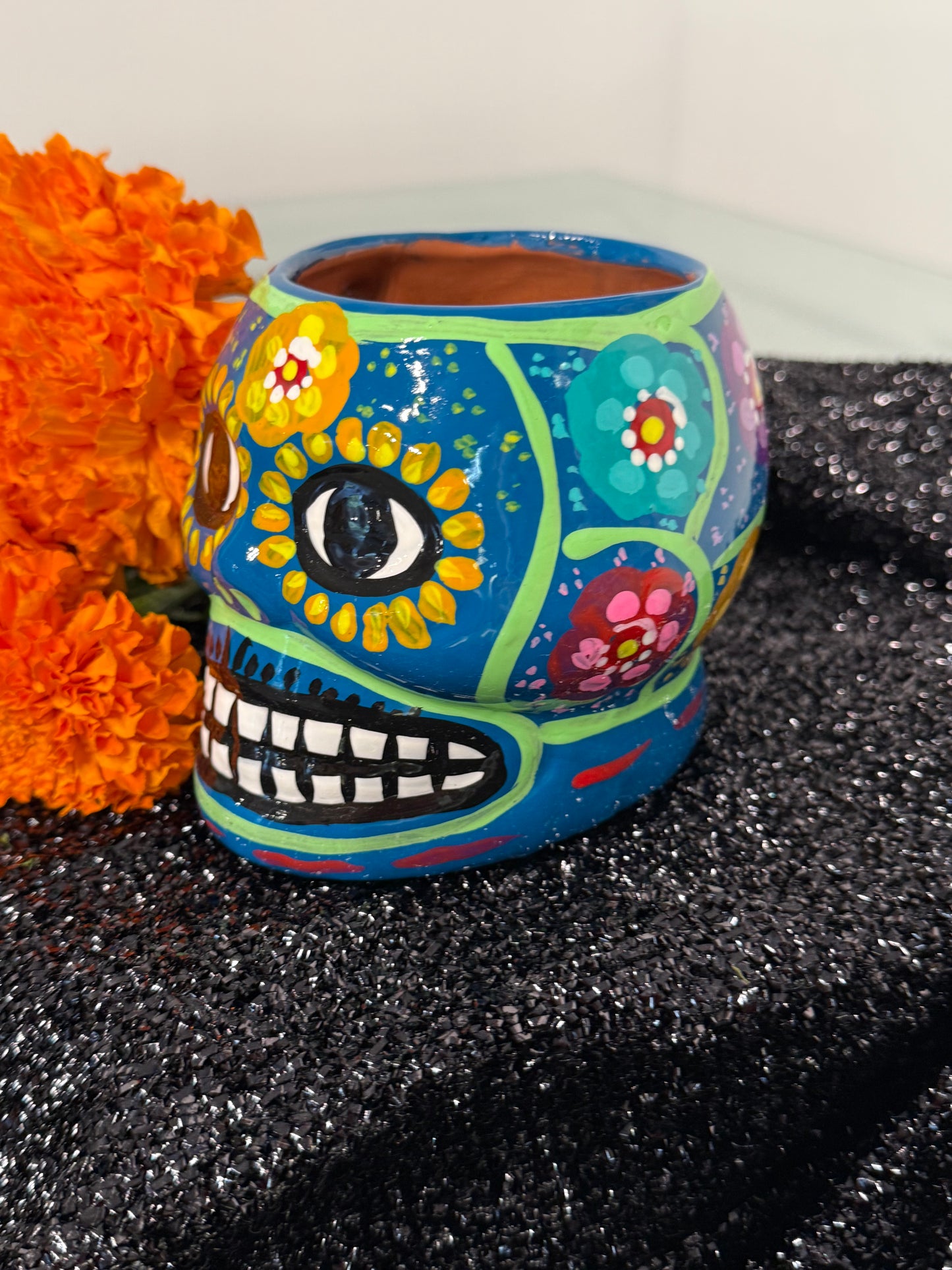Mexican Skull Hand Painted Mug