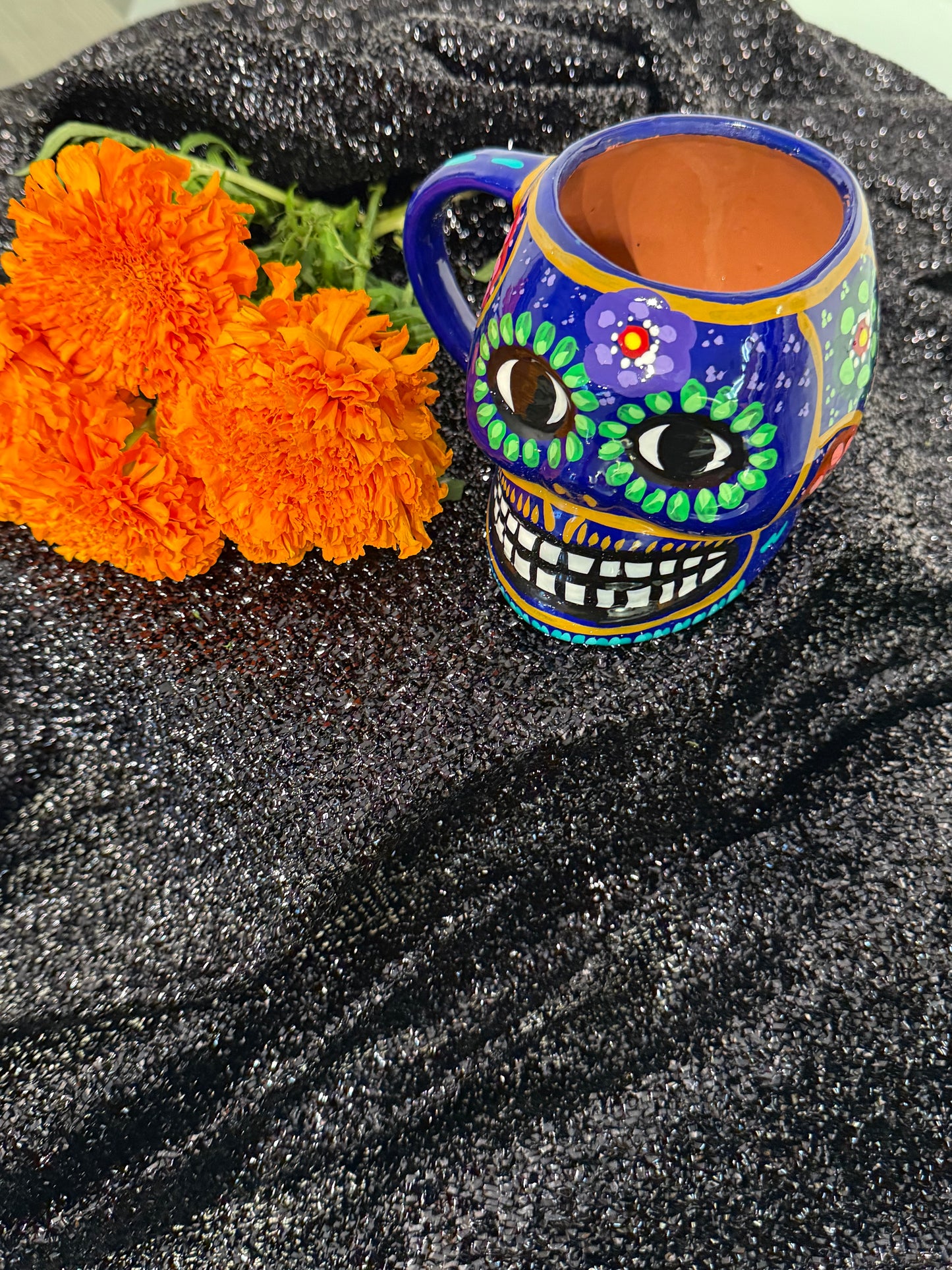 Mexican Skull Hand Painted Mug