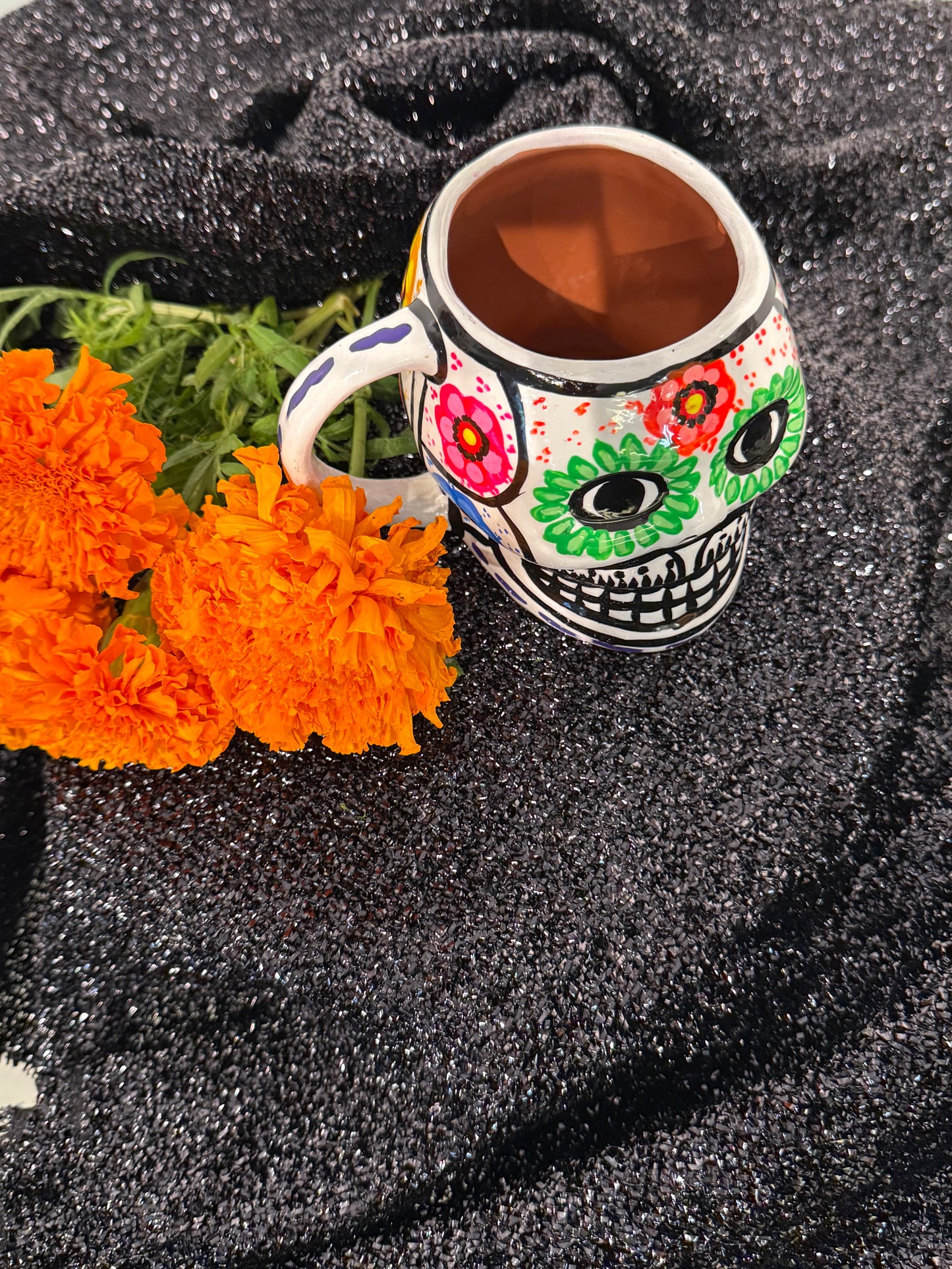 Mexican Skull Hand Painted Mug