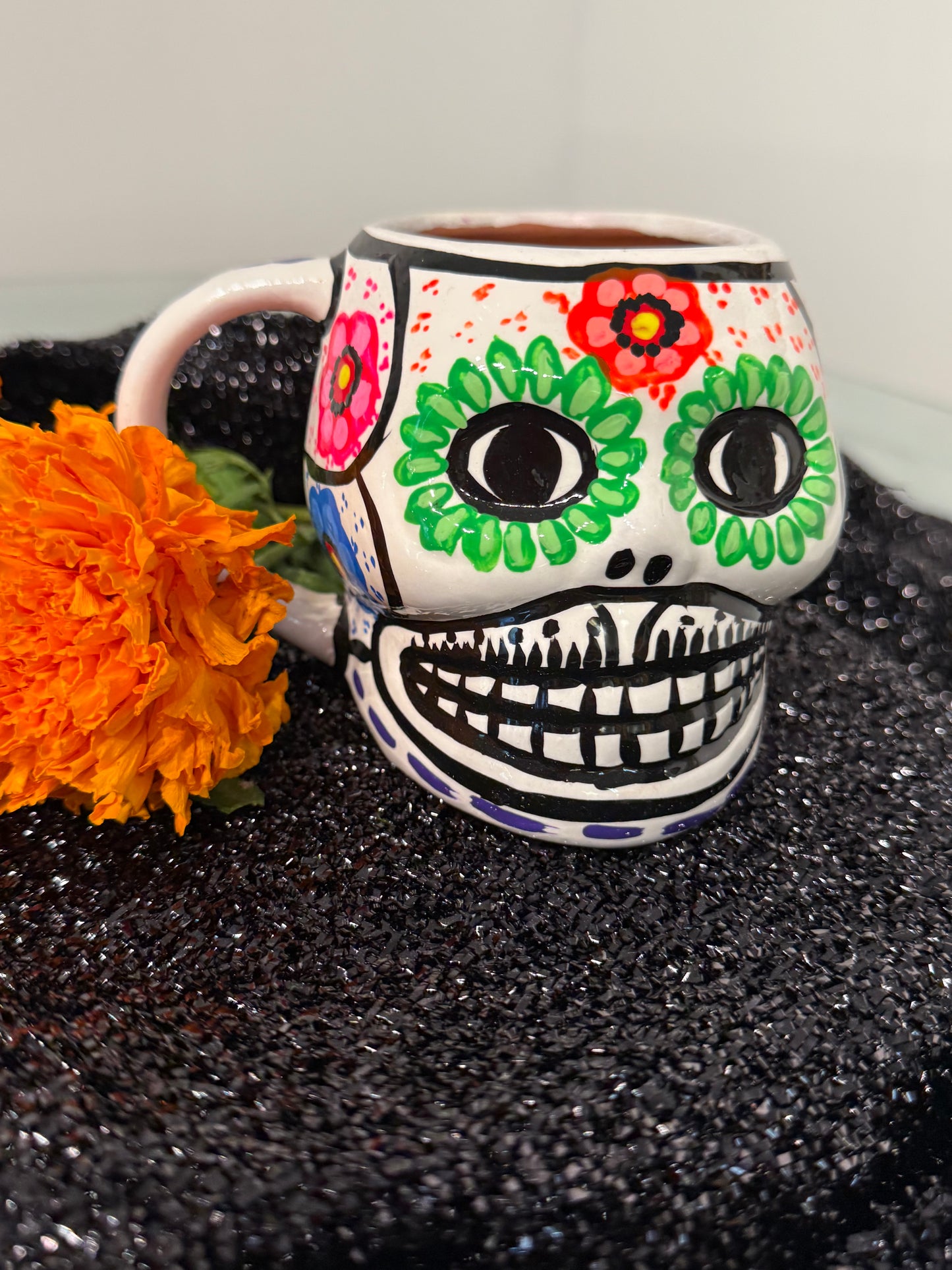 Mexican Skull Hand Painted Mug
