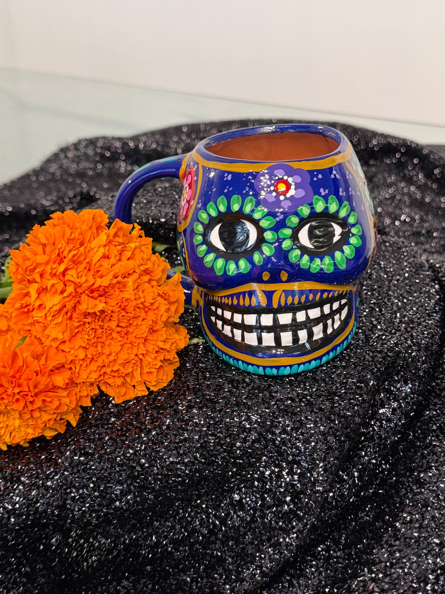 Mexican Skull Hand Painted Mug