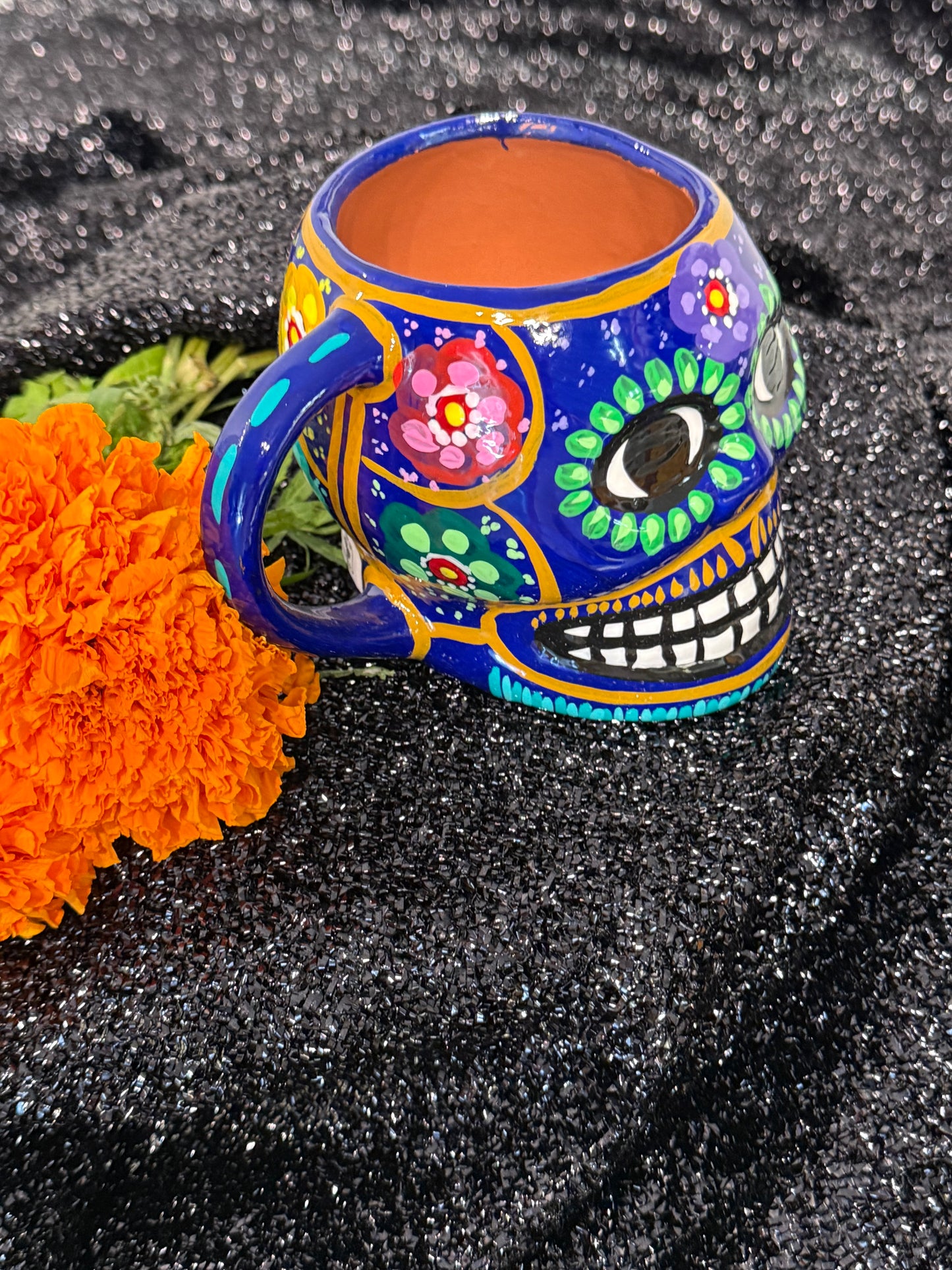 Mexican Skull Hand Painted Mug