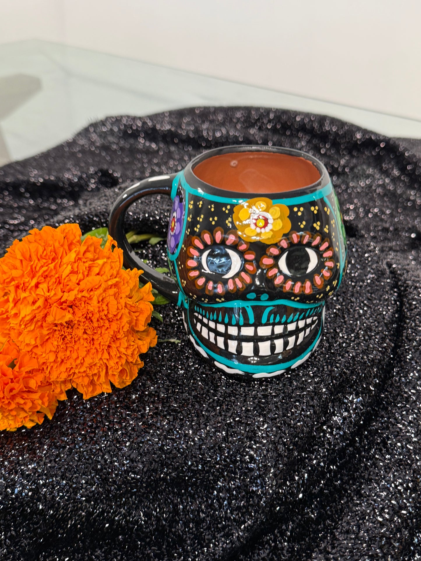 Mexican Skull Hand Painted Mug